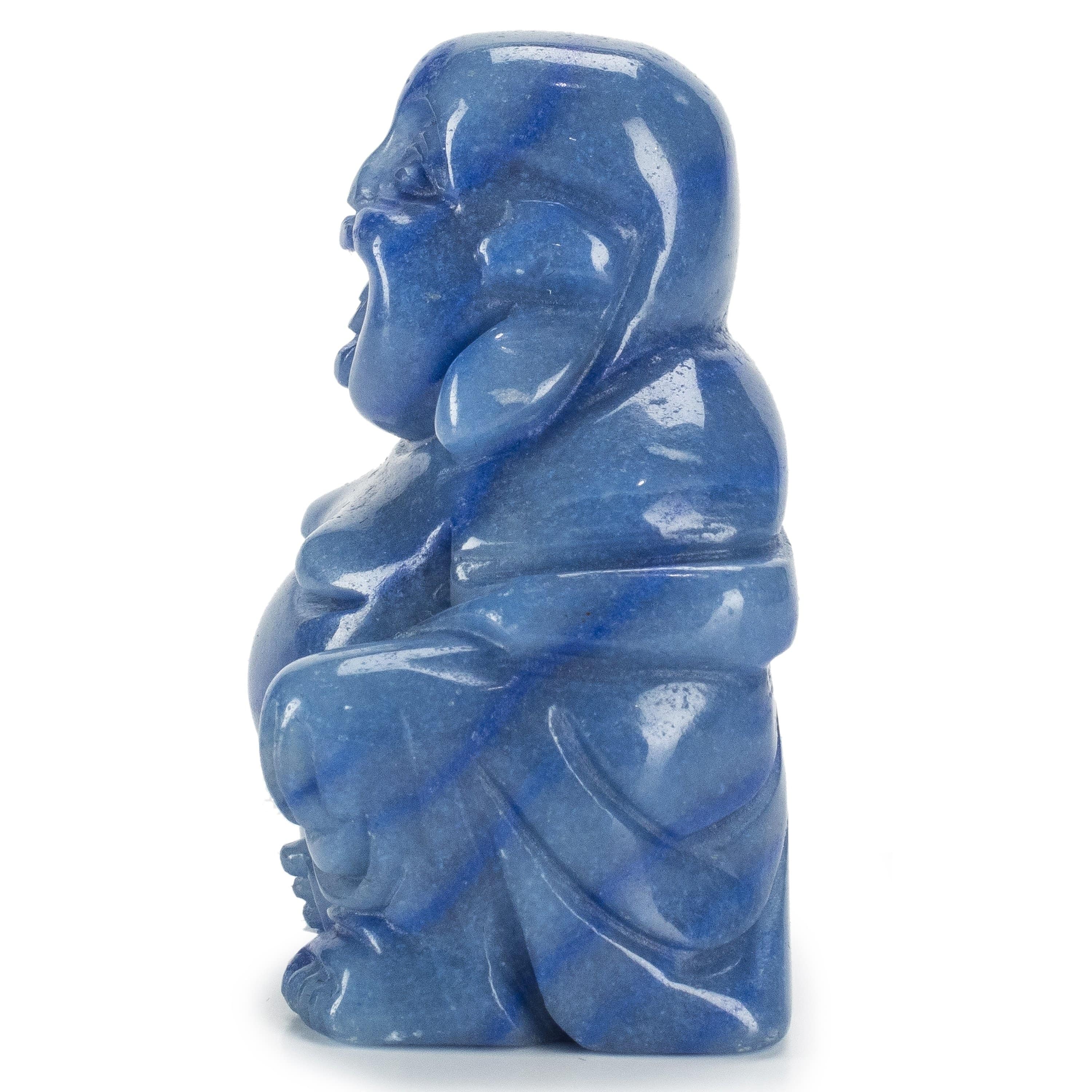 Kalifano Gemstone Carvings Blue Aventurine Budha 2" Gemstone Carving CV30-B-BA