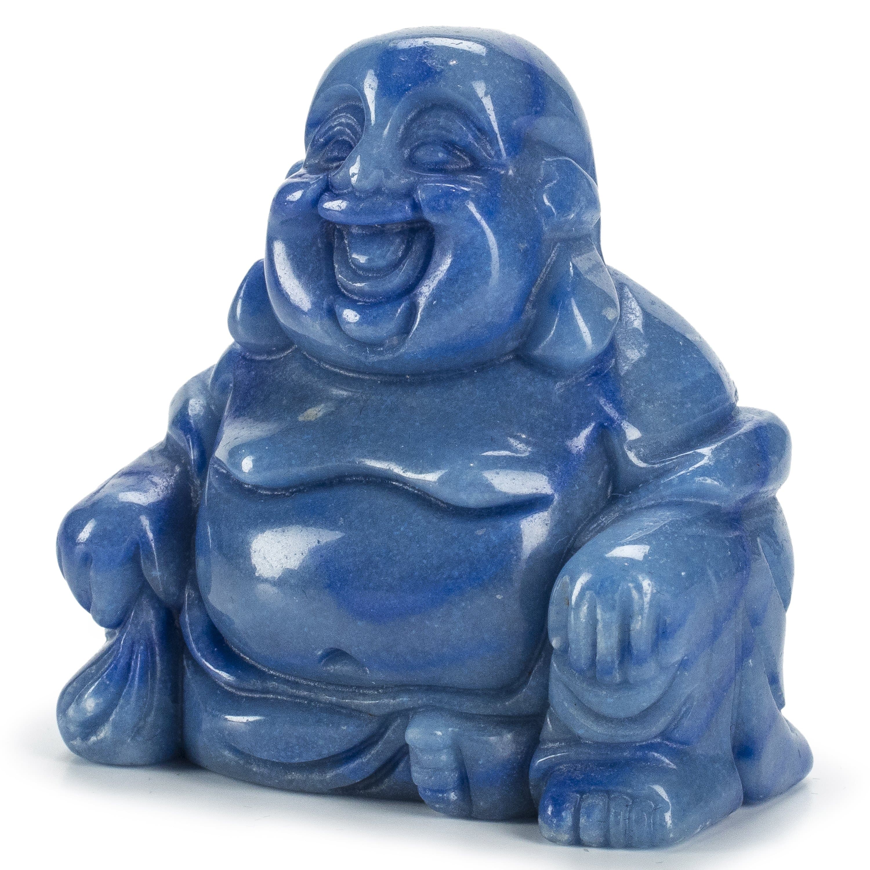 Kalifano Gemstone Carvings Blue Aventurine Budha 2" Gemstone Carving CV30-B-BA
