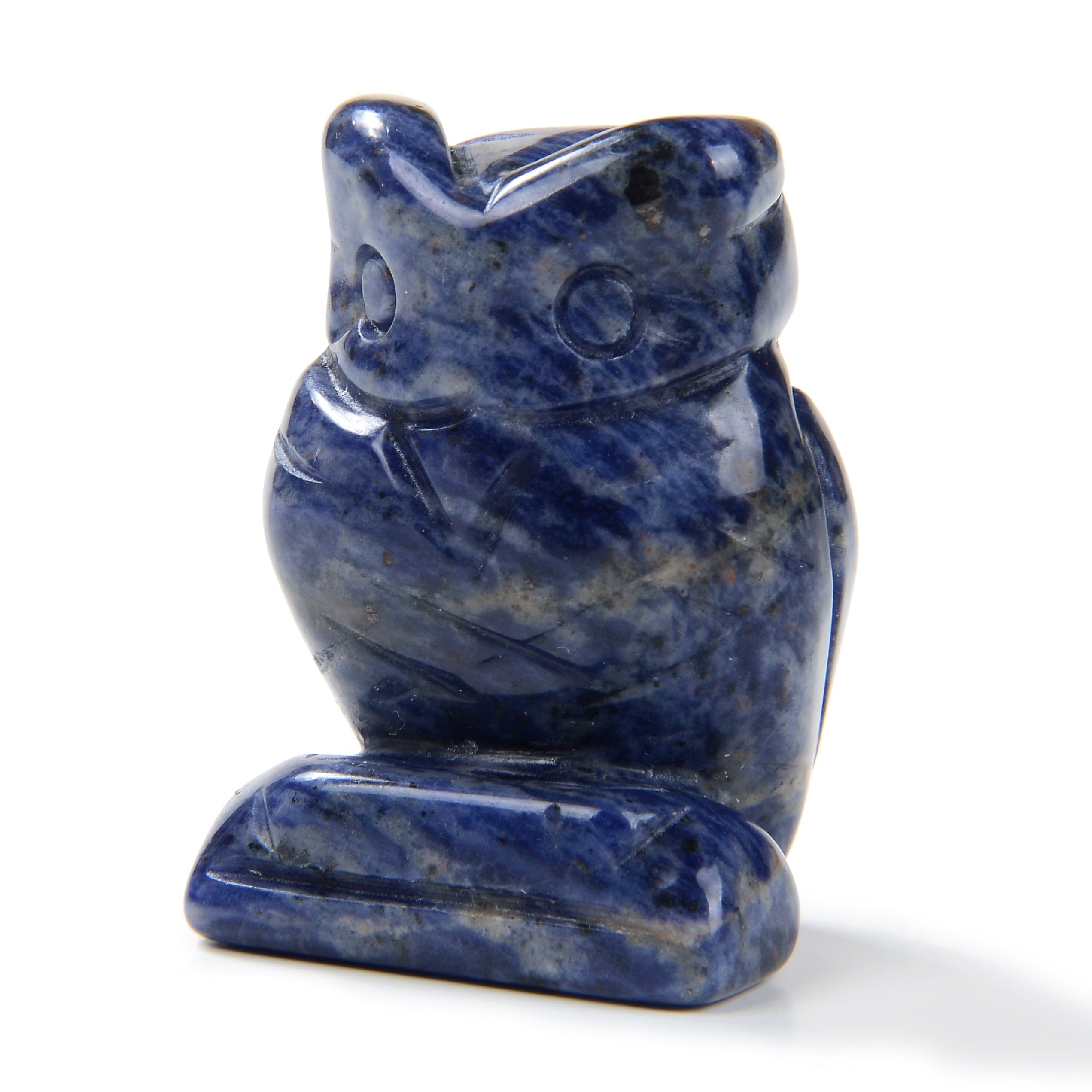Kalifano Gemstone Carvings Blue Aventurine Owl 1.5" Gemstone Carving CV12-O-BA