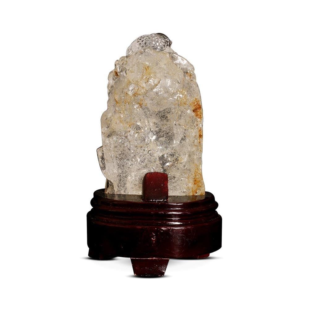 Kalifano Gemstone Carvings CARV3900.008 - Buddha Carving- Quartz Brazil 2,050 Grams CARV3900.008
