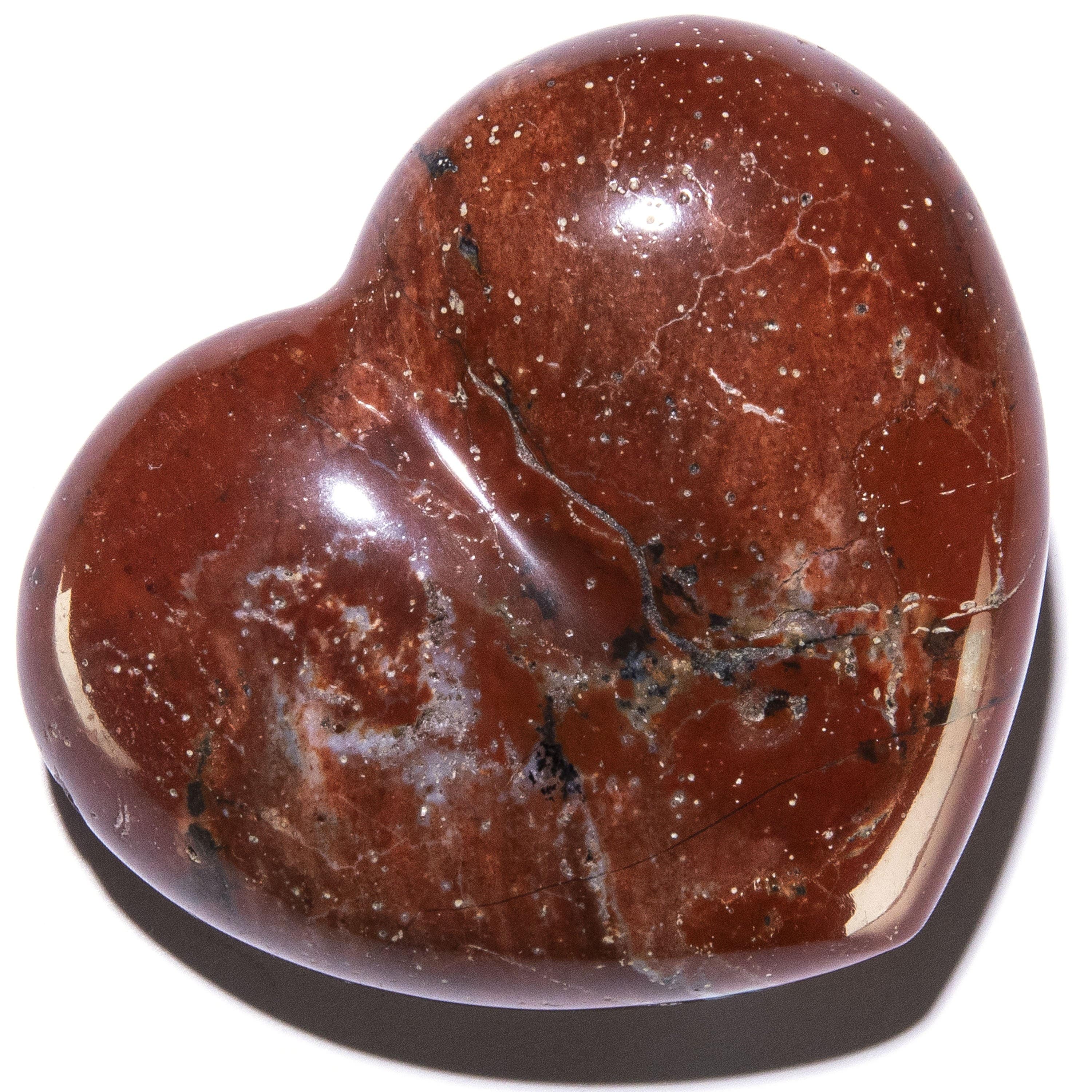 Kalifano Gemstone Carvings Chestnut Jasper Gemstone Heart Carving GC-HR-CHESTNUTJASPER