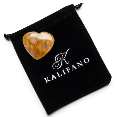 Kalifano Gemstone Carvings Hematoid Gemstone Heart gh40-hq