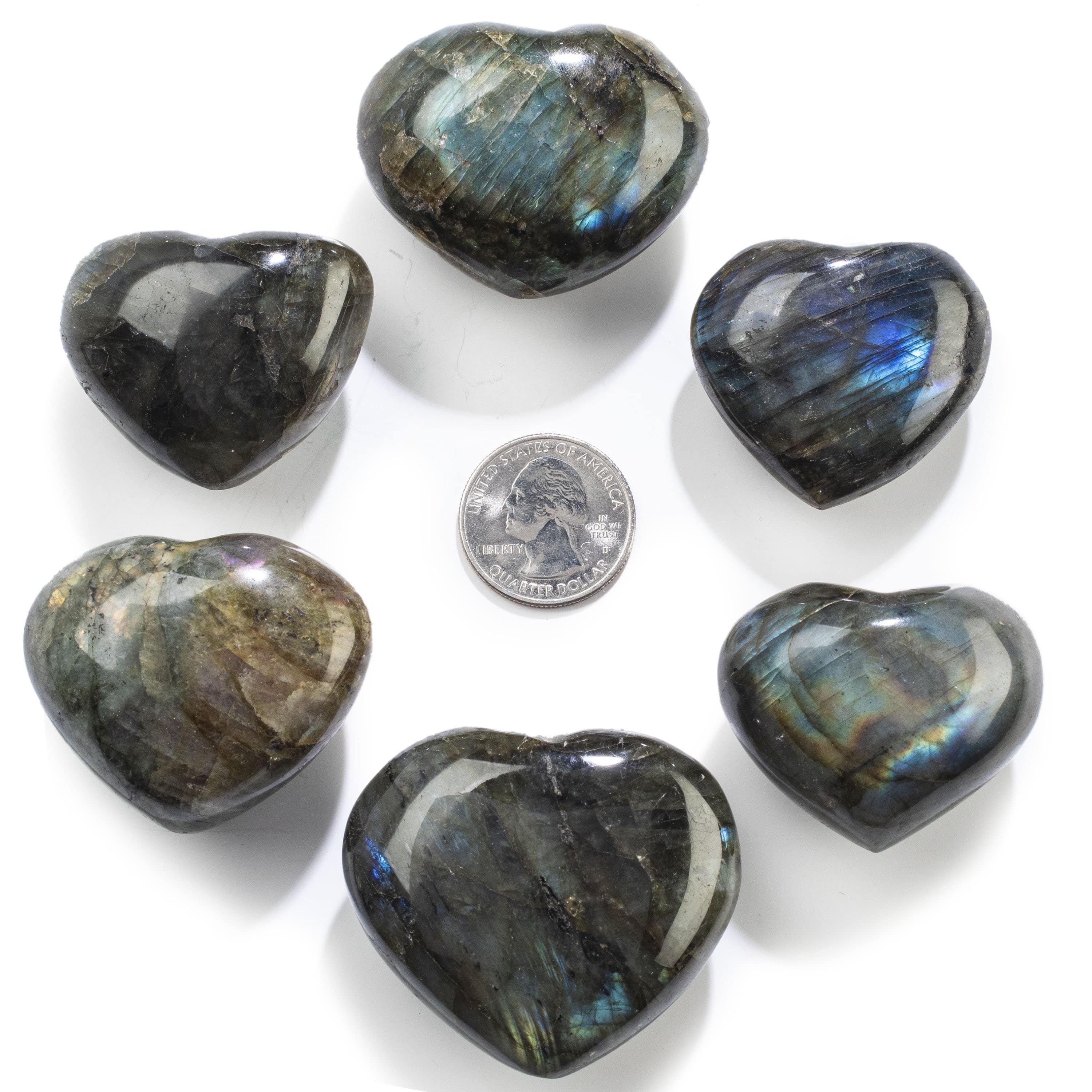 Kalifano Gemstone Carvings Labradorite Heart GH40-LB