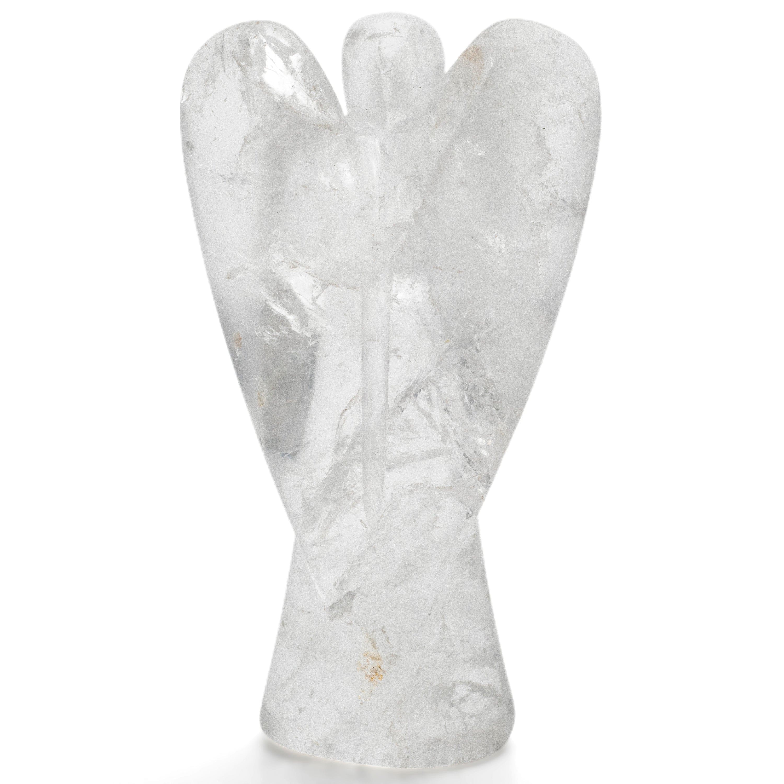 Kalifano Gemstone Carvings Natural Brazilian Quartz Angel Carving - 3.5" / 160g QZA-320