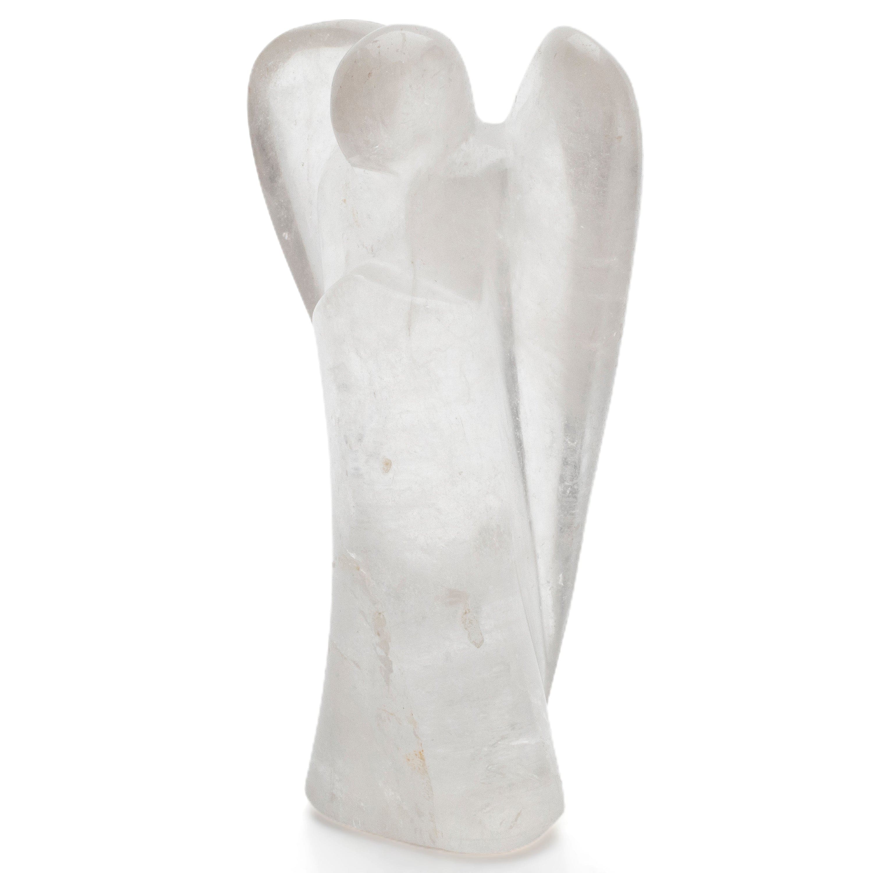 Kalifano Gemstone Carvings Natural Brazilian Quartz Angel Carving - 4” / 200g QZA-440
