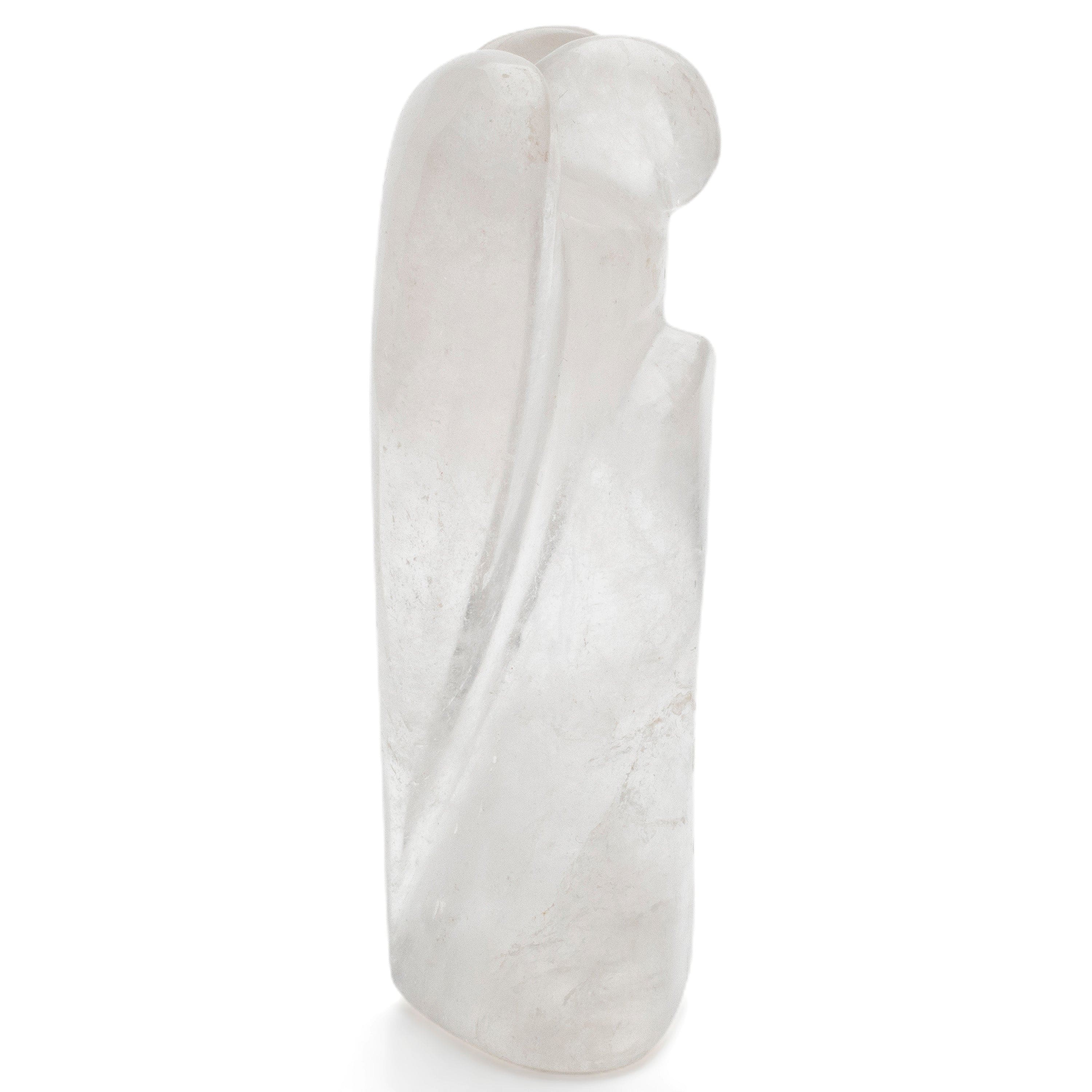 Kalifano Gemstone Carvings Natural Brazilian Quartz Angel Carving - 4” / 200g QZA-440