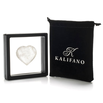 Kalifano Gemstone Carvings Quartz Gemstone Heart GH40-QZ