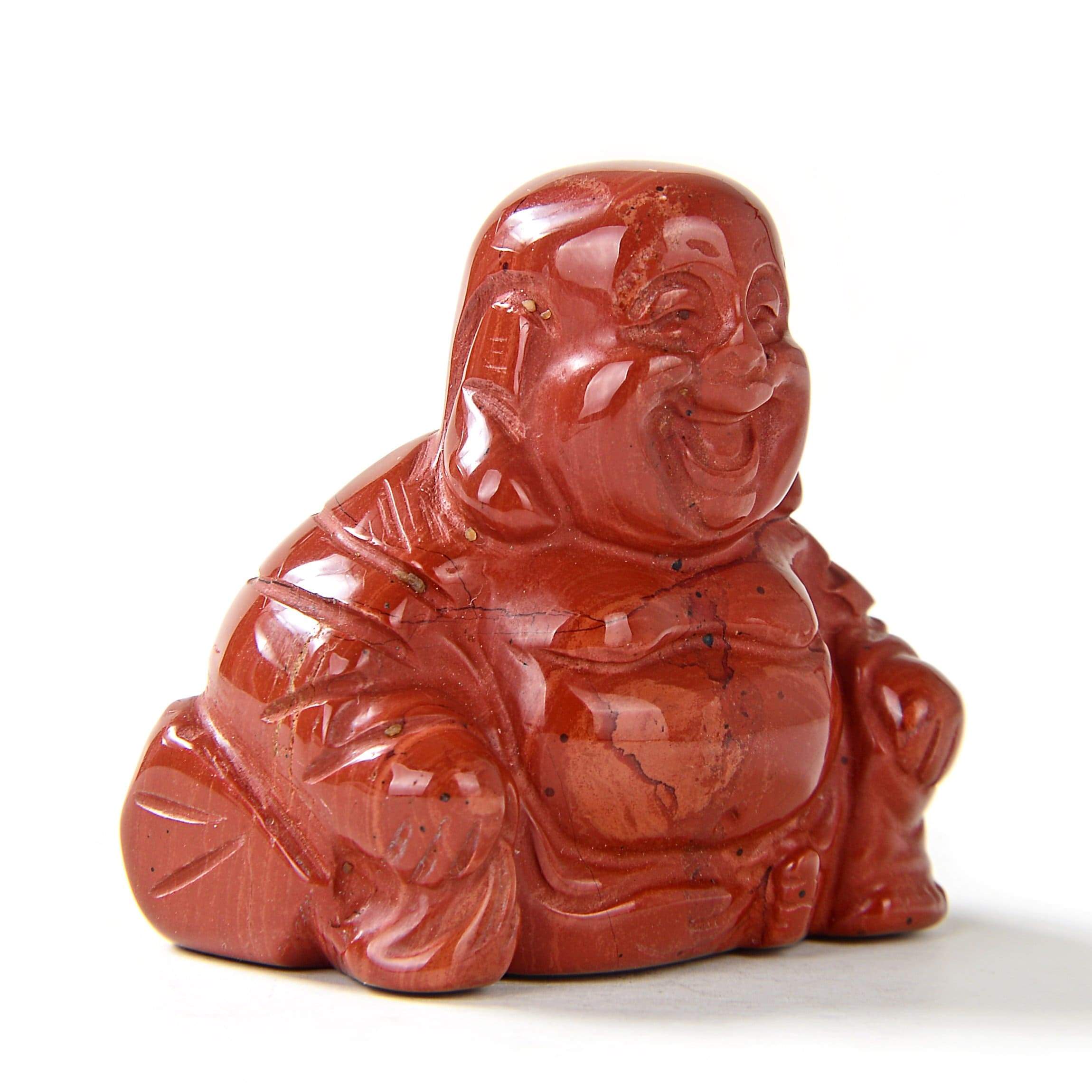 Kalifano Gemstone Carvings Red Jasper Gemstone Budha 1.5" Carving CV15-B-RJ
