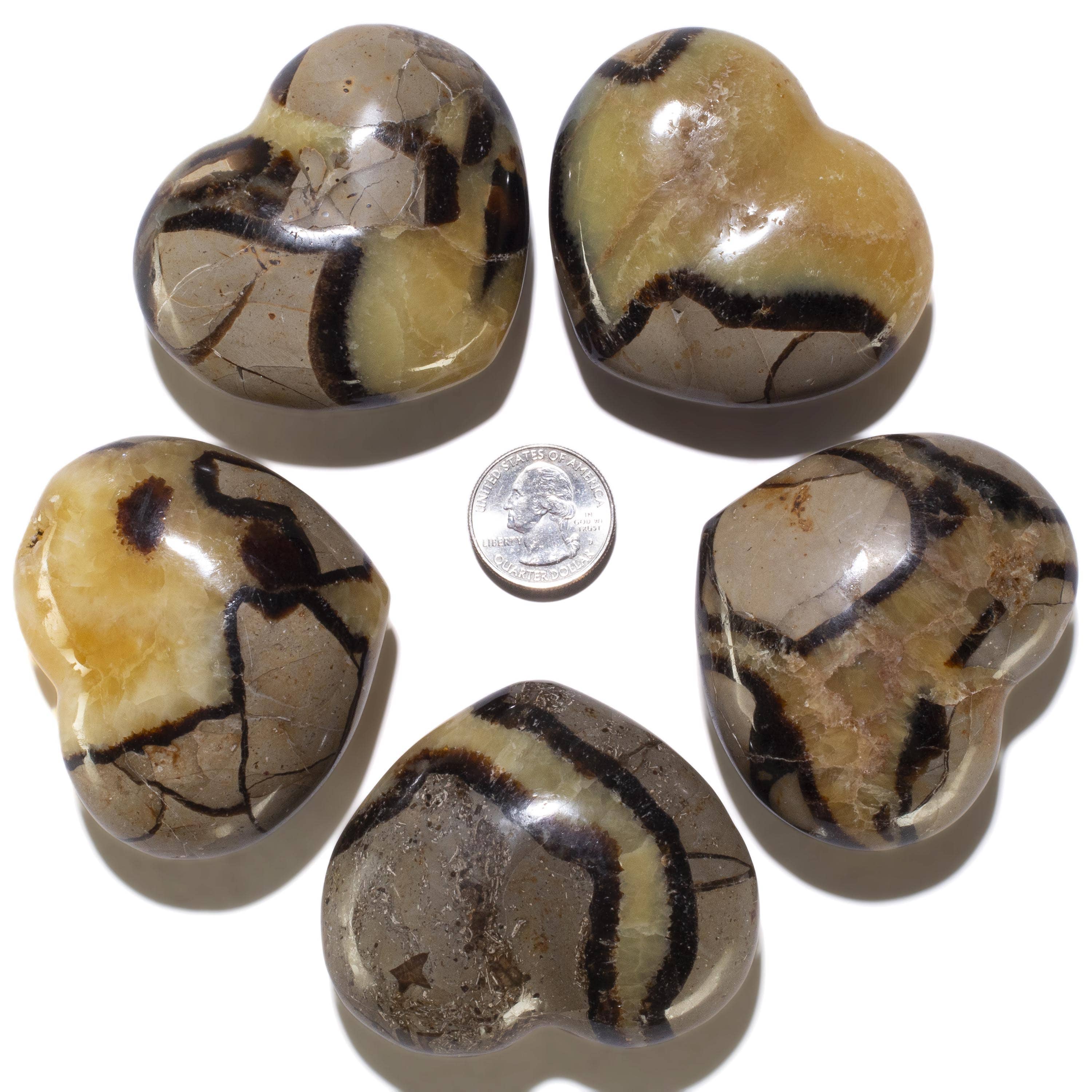 Kalifano Gemstone Carvings Septarian Gemstone Heart Carving GH200-SP