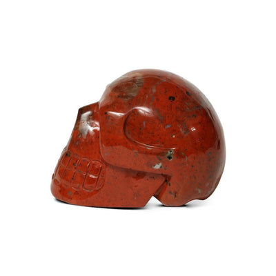Kalifano Gemstone Carvings SKULL2400.011 - Hand Carved Brecciated Jasper Skull-Brazil- 4,360 Grams 7.5" x 5" x 5.5" SKULL2400.011