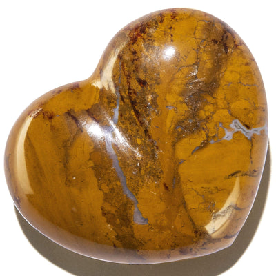 Kalifano Gemstone Carvings Yellow Jasper Gemstone Heart Carving GC-HR-YELLOWJASPER