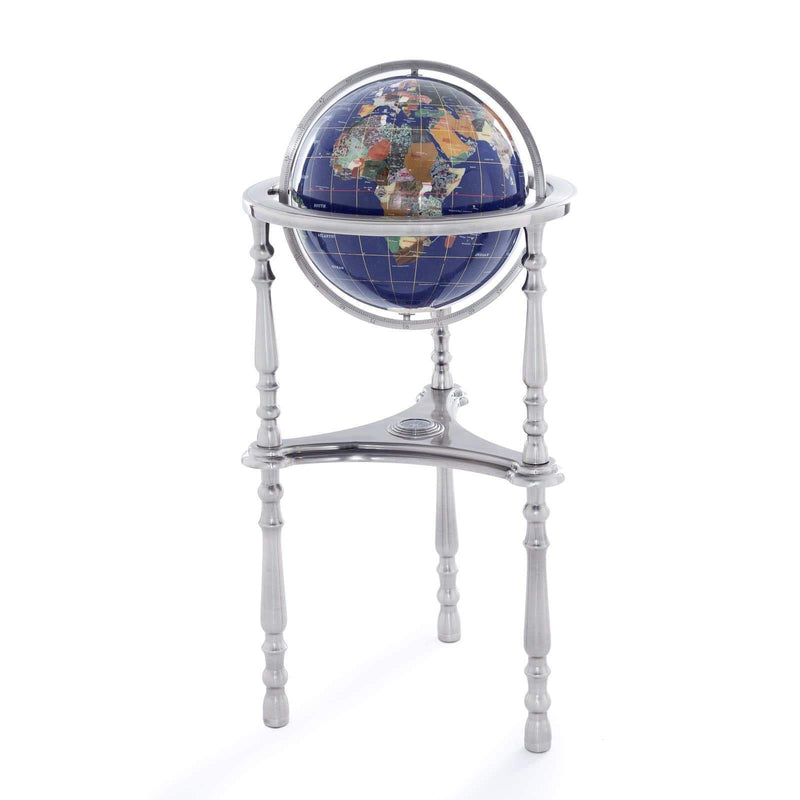 Kalifano Gemstone Globes 37" Tall Gemstone Globe with 13&
