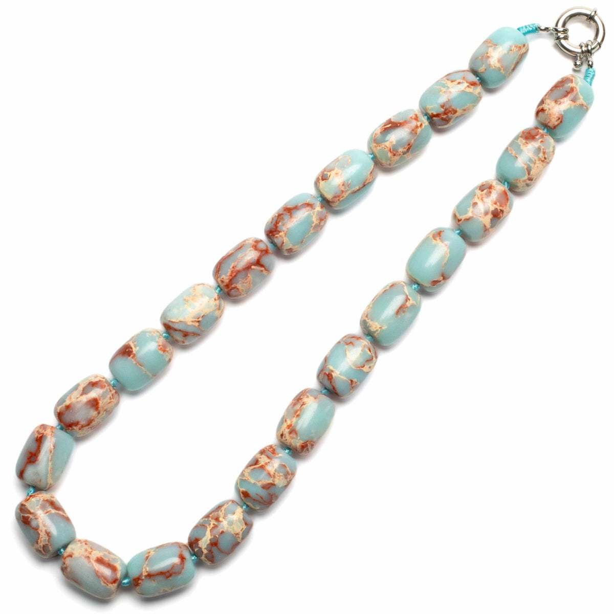 KALIFANO Gemstone Necklaces Agalmatolite Gemstone Necklace GOLD-NGP-006