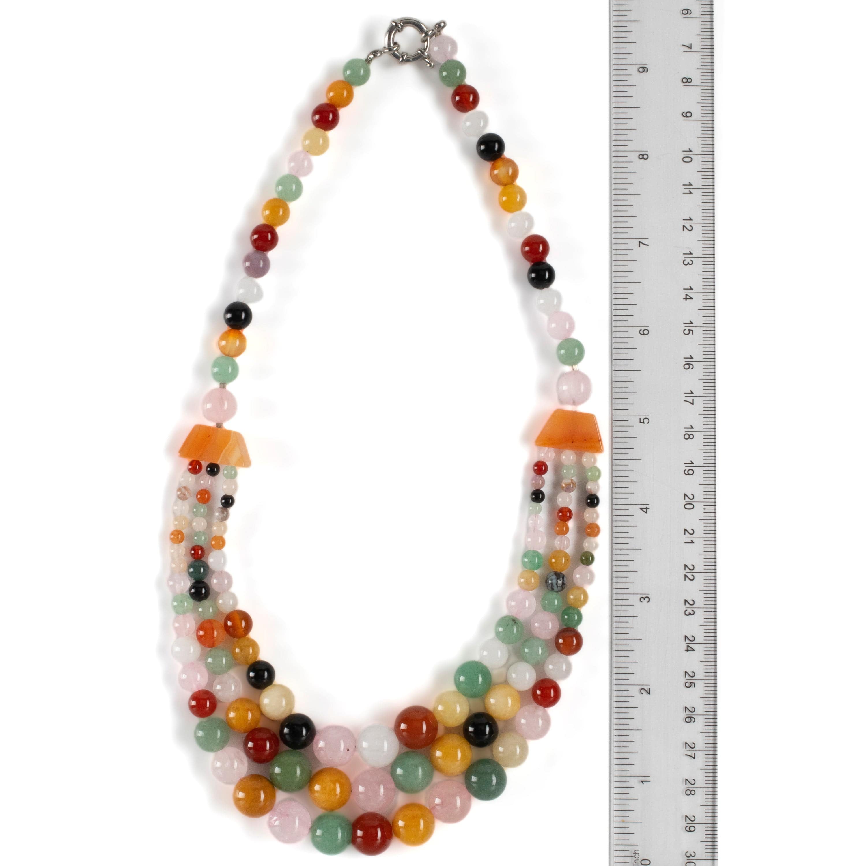 Amazon.com: KissYan Gemstone Beaded Choker Necklace with Natural Energy Stone  Pendant Necklace : Clothing, Shoes & Jewelry