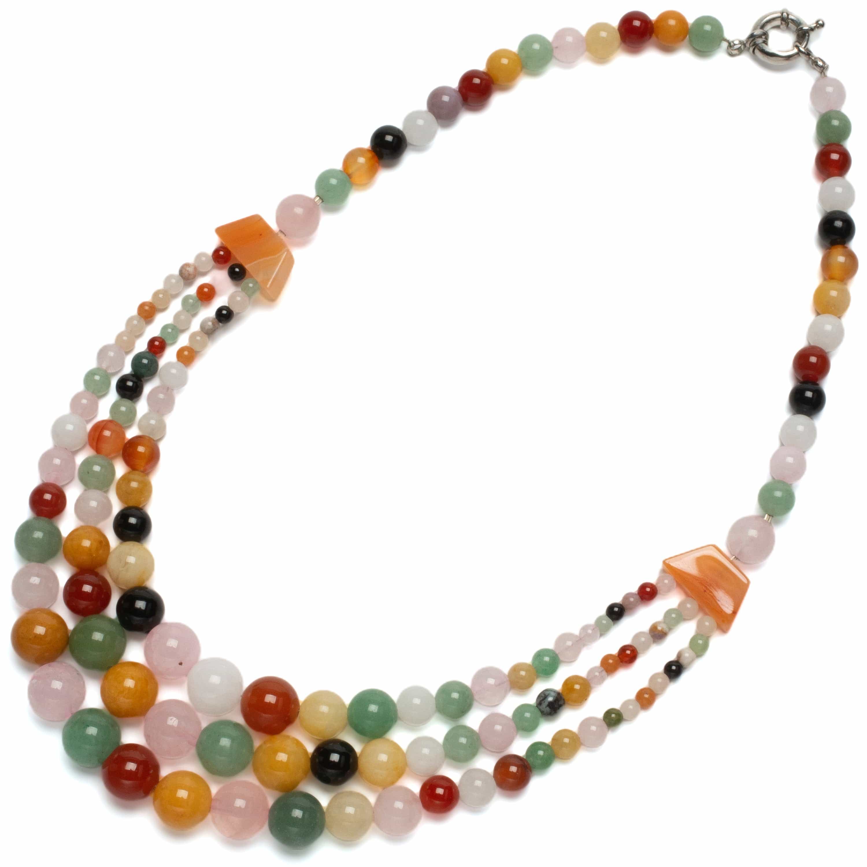 Smiley Multicolor Rosary Beaded Silver Chain Beads Necklace for Women -  China Jewelry and Fashion Jewelry price | Made-in-China.com