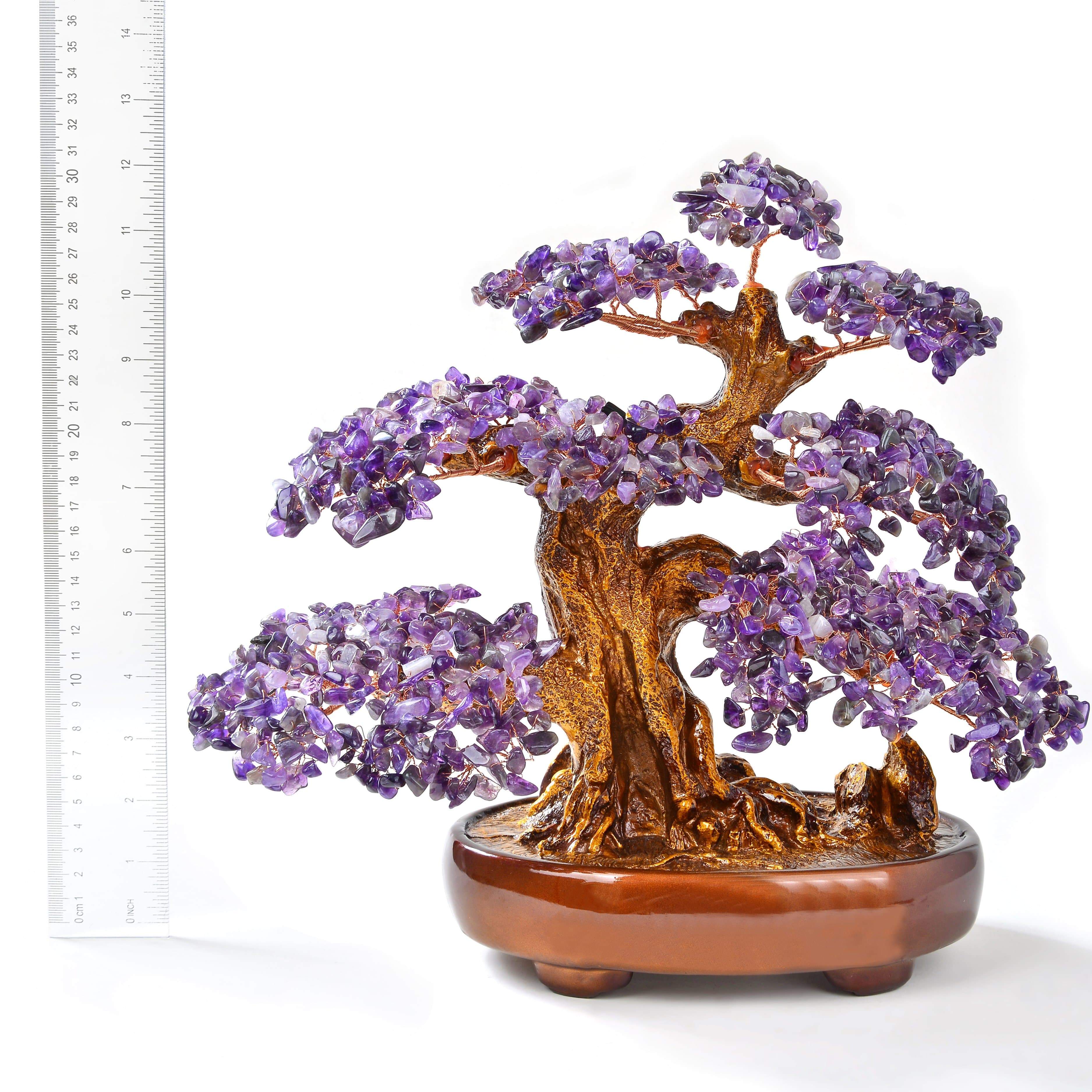 Kalifano Gemstone Trees Amethyst Bonsai Tree of Life with 1,251 Crystals K9150N-AM