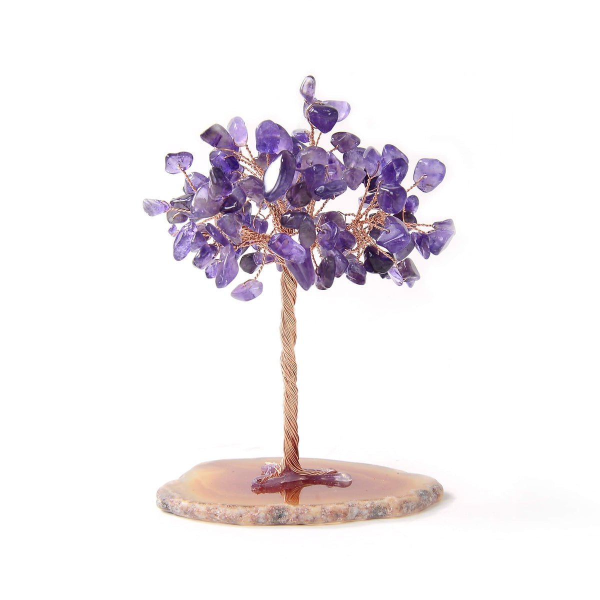 Kalifano Gemstone Trees Amethyst Natural Gemstone Tree of Life with Agate Base K916A-AM