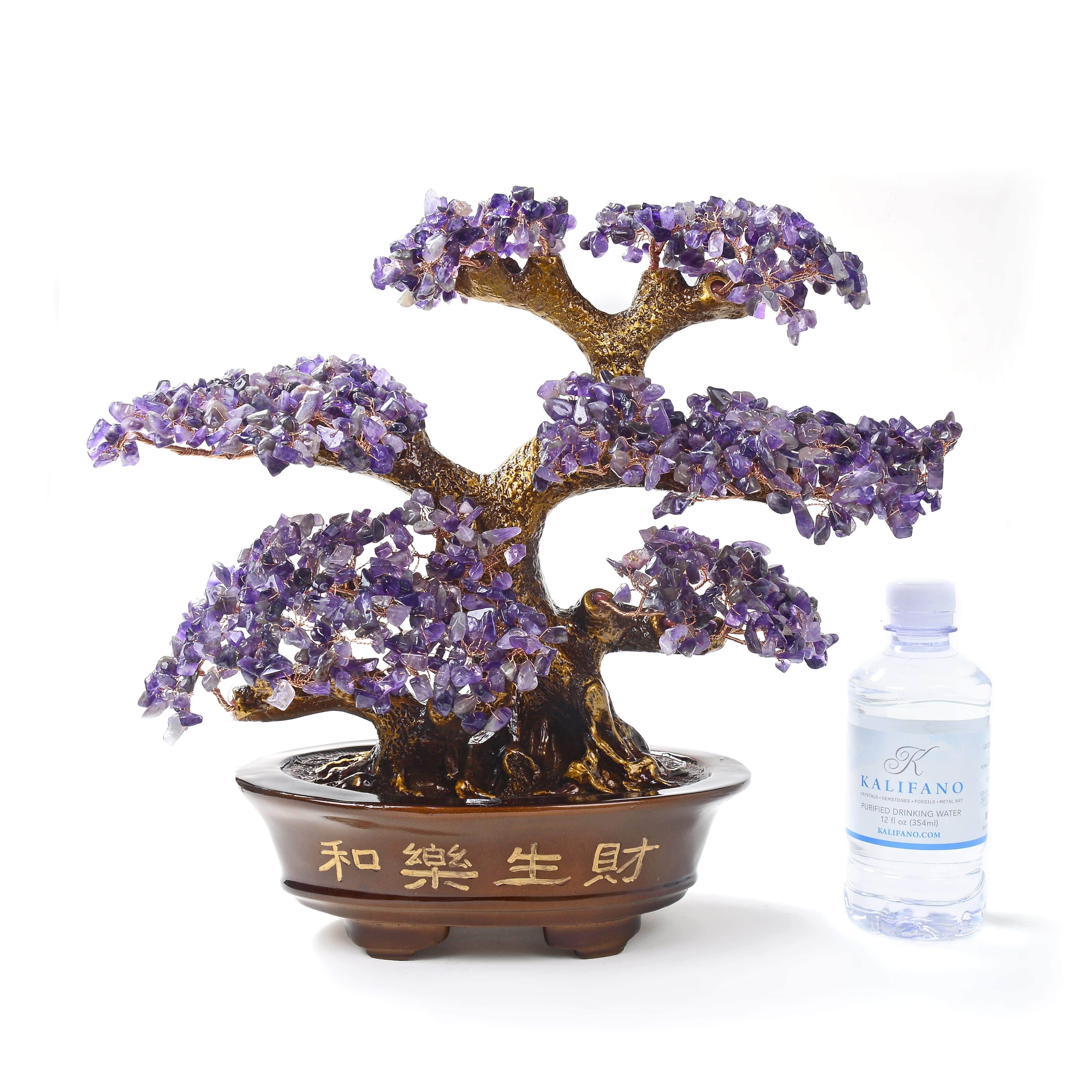 Kalifano Gemstone Trees Amethyst Tree of Life on Resin and Wood Base with 1,251 Natural Gemstones K9151-AM