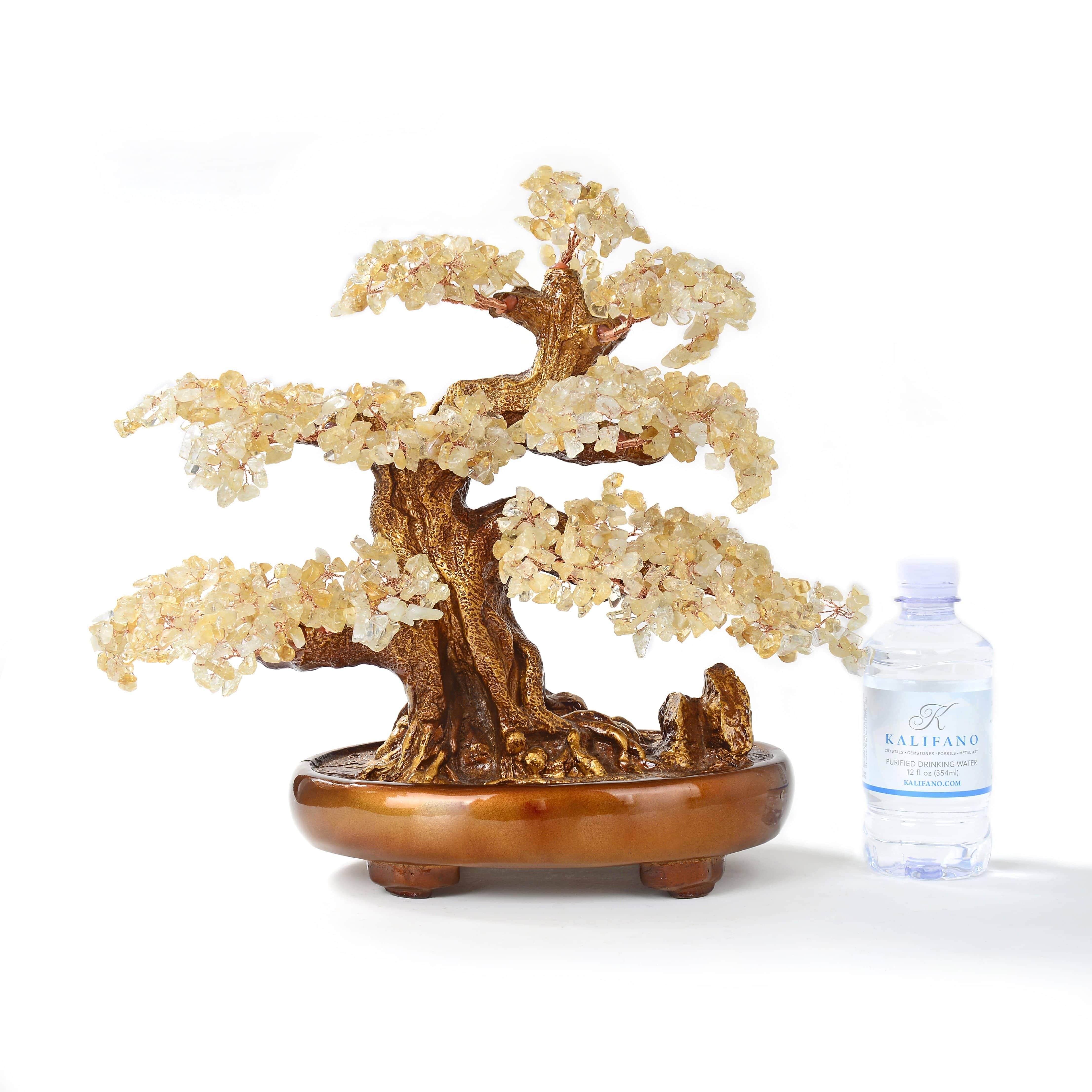 Kalifano Gemstone Trees Citrine Tree of Life on Resin and Wood Base with 1,251 Natural Gemstones K9150N-CT