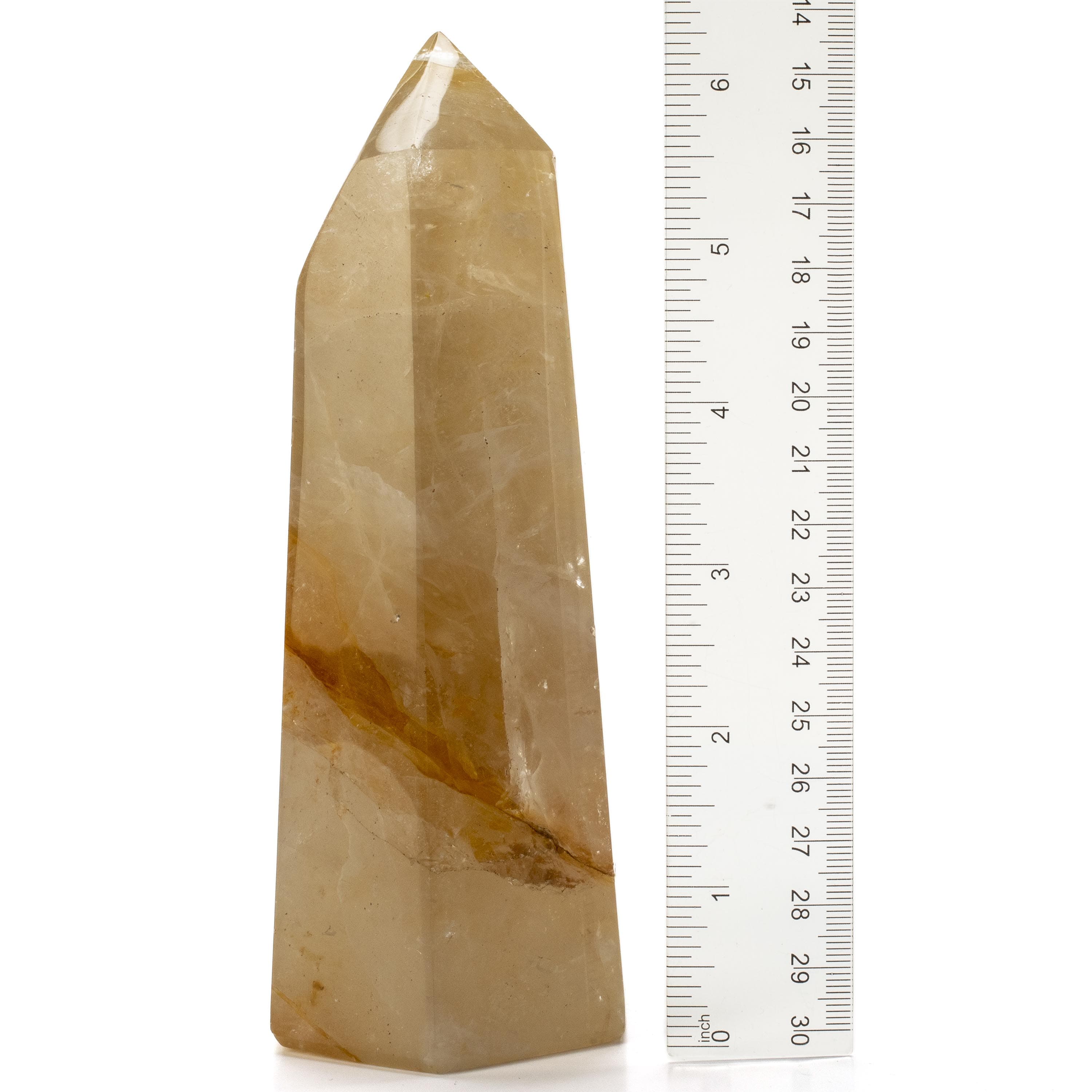 Kalifano Golden Healer Golden Healer ( Hematoid Quartz) Obelisk - 7" / 1,000g OB1000-HQ.004