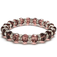 Tourmaline Gorgeous Glass Bracelet with Cubic Zirconia Crystals Main Image