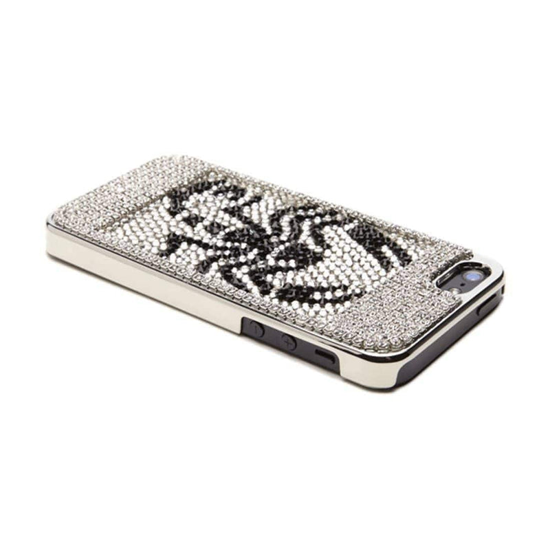 Kalifano iPhone SPC5-008-C - iPhone 5SE/5S/5 Cover- Scorpion with White Czech Crystals Background SPC5-008-C