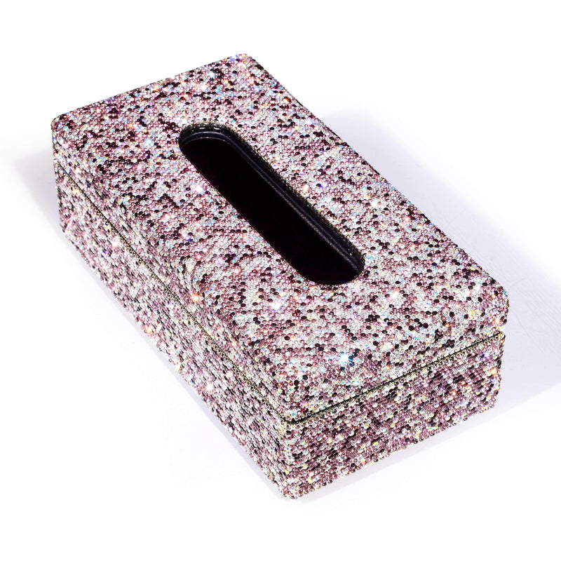 Kalifano Jeweled Accessories STB300-PE - Tissue Box made w/ Crystals STB300-PE