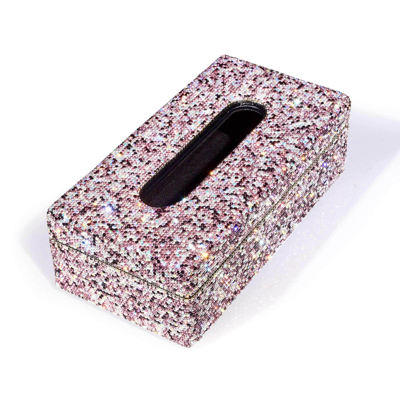 Kalifano Jeweled Accessories STB300-PE - Tissue Box made w/ Crystals STB300-PE