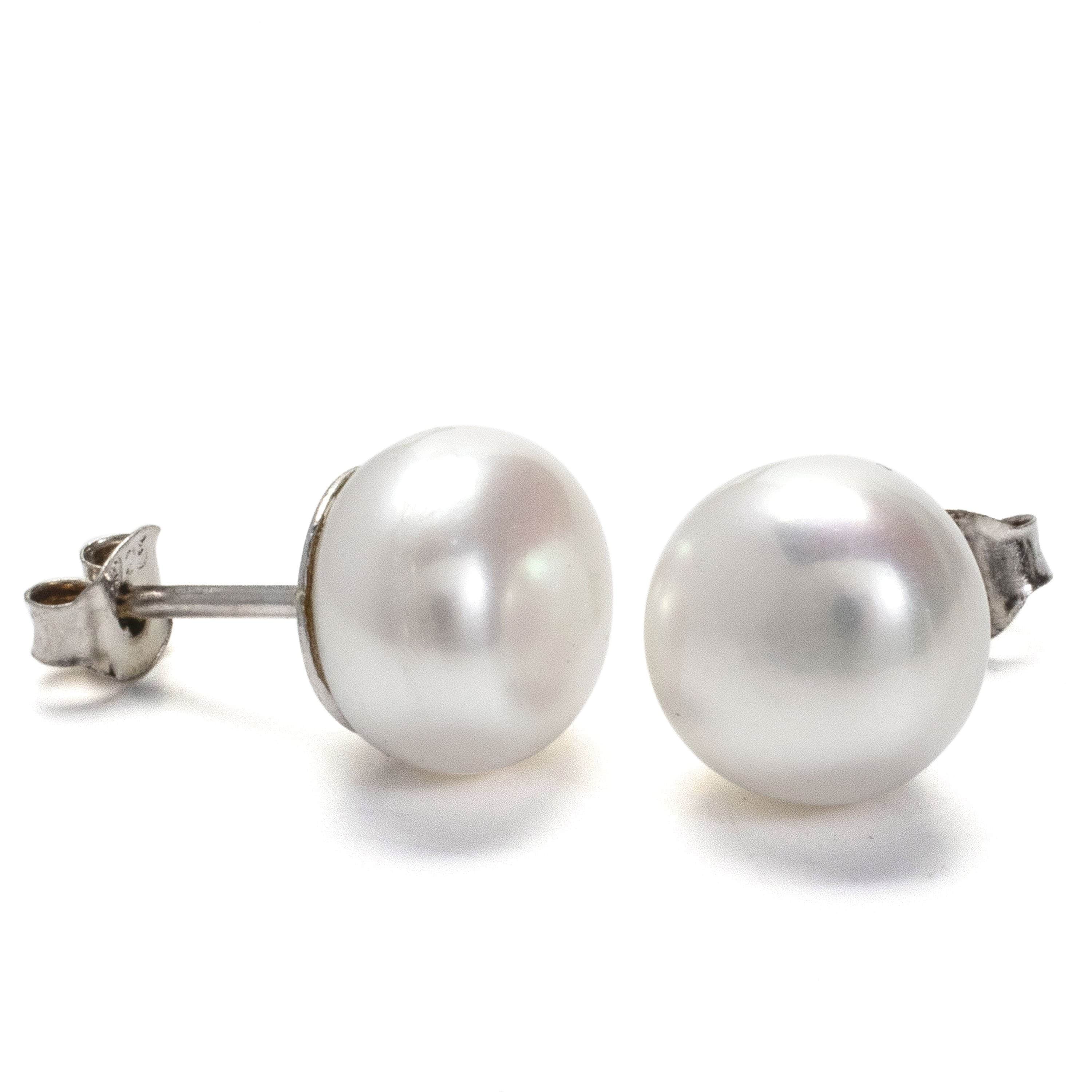 Classy Design 925 Sterling Silver Natural White Pearl Stud Earring at Best  Price in Jaipur