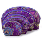 Purple Silk Pouch - 5 piece set