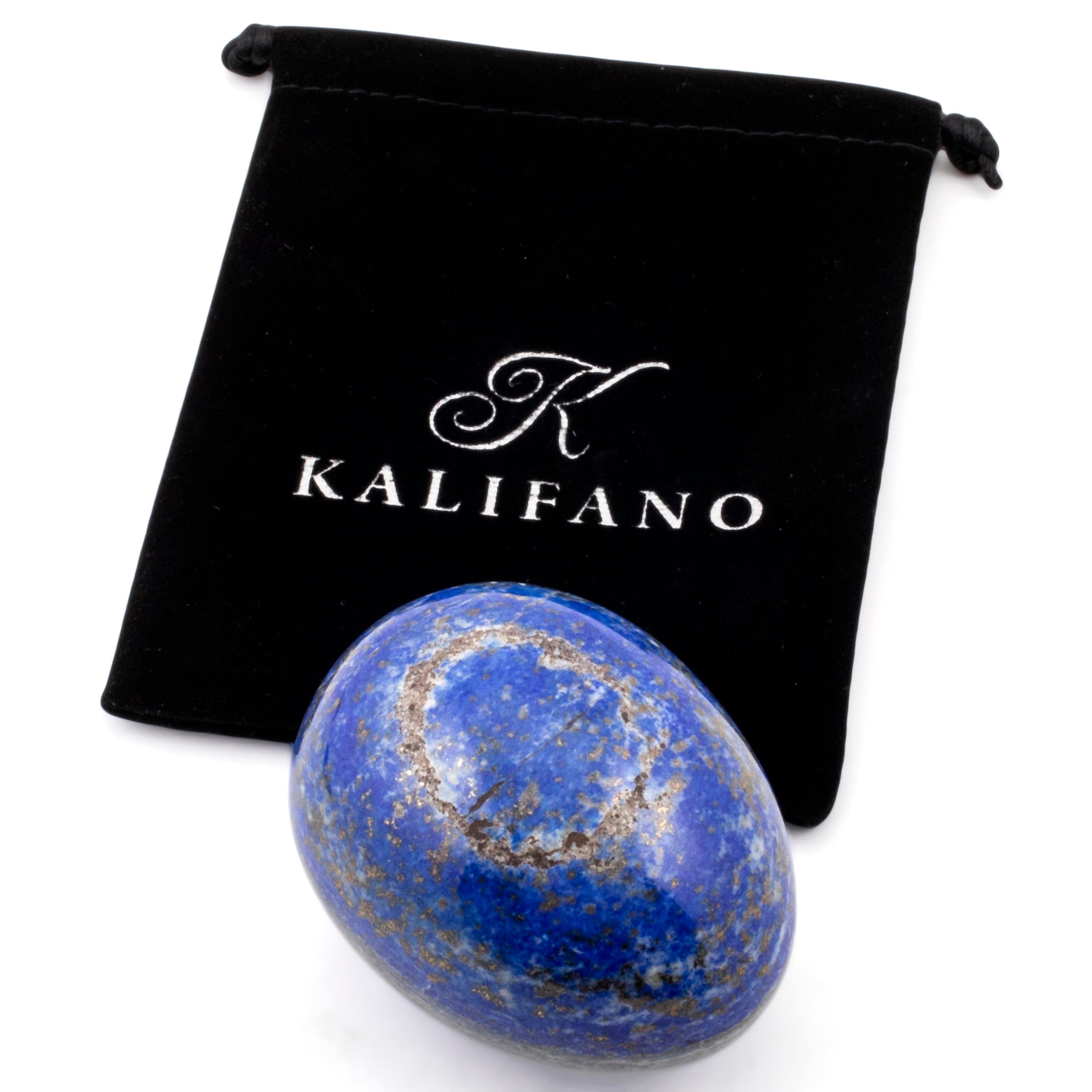 Kalifano Lapis Lapis Lazuli Egg Carving 3 in. / 325 grams LPE360