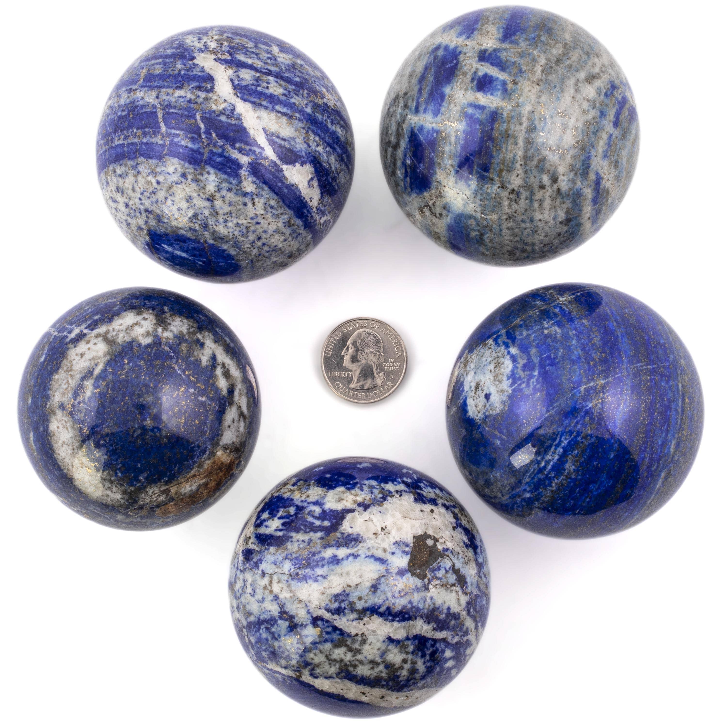 Kalifano Lapis Lapis Lazuli Sphere Carving 2.5 in. / 450 grams LPS520