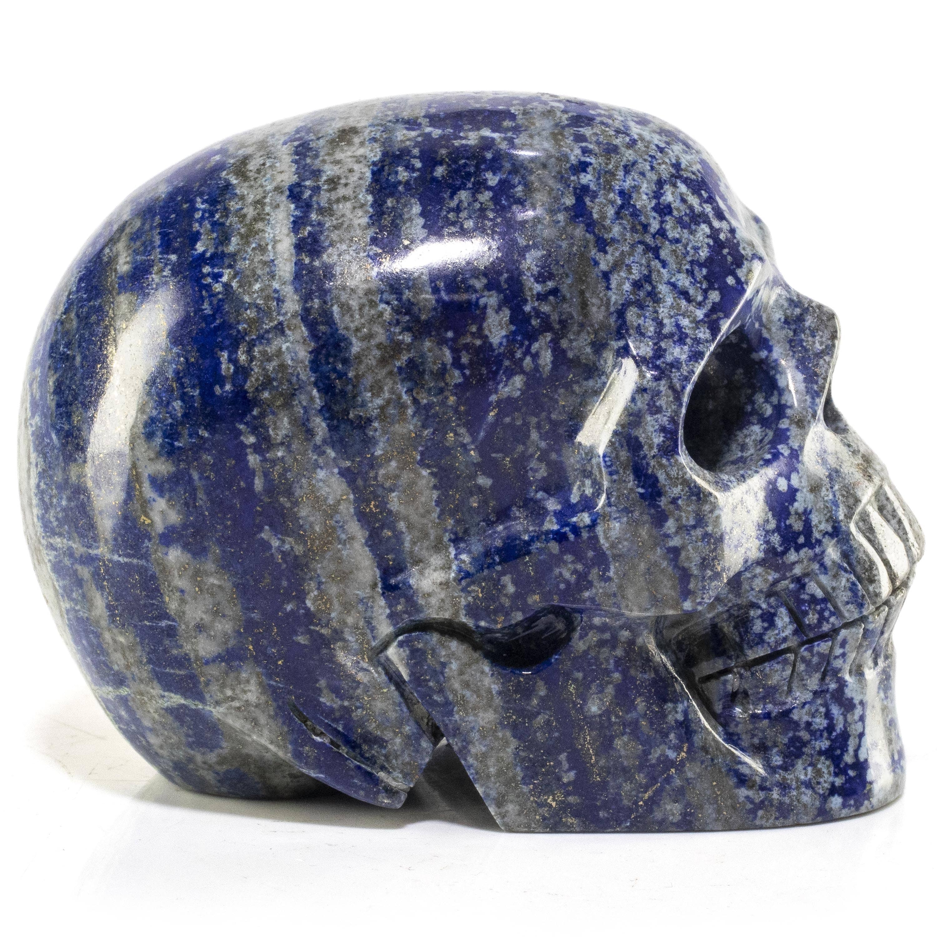 Kalifano Lapis Lapis Skull Carving 4" / 927g SK1300-LP.001