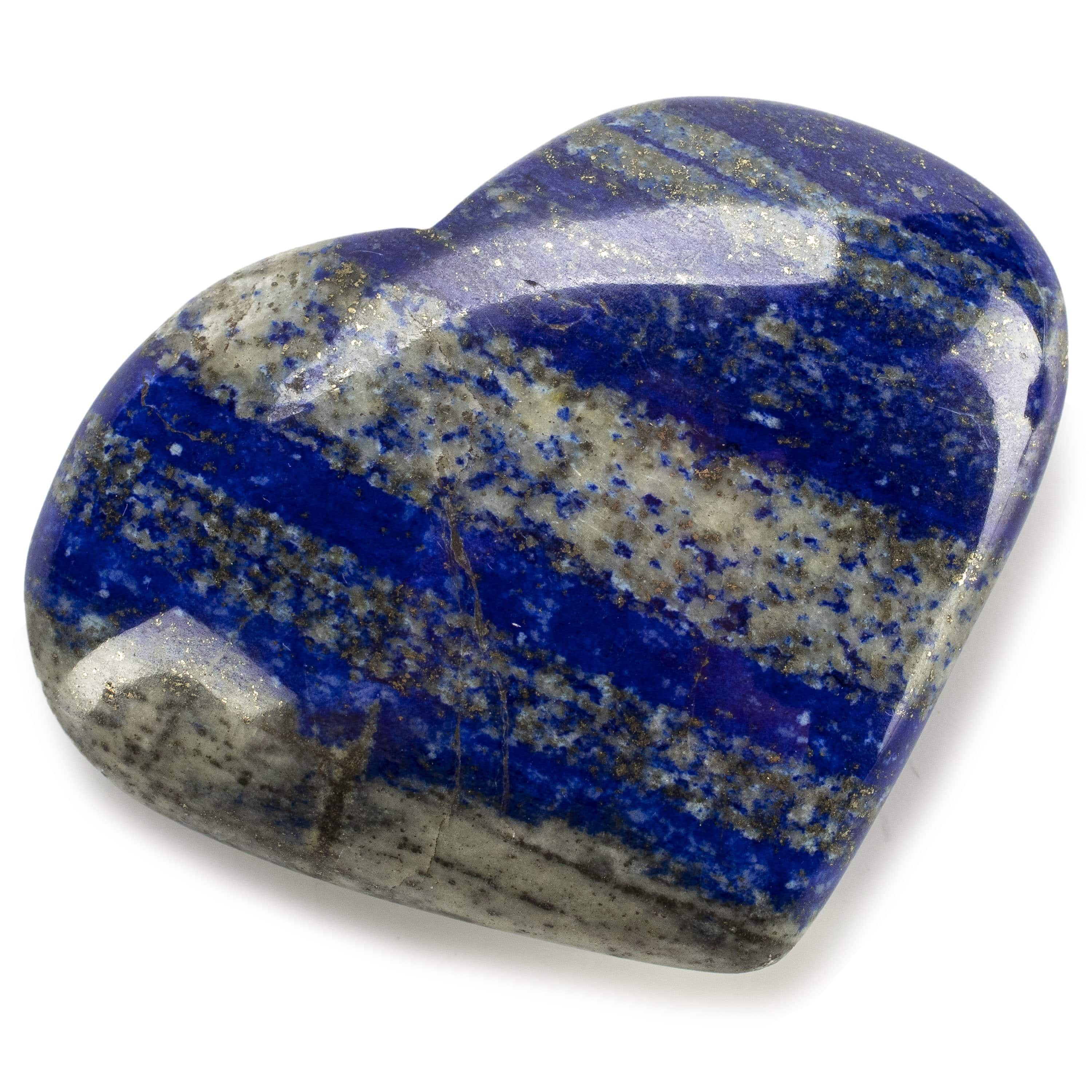 Kalifano Lapis Rare Natural Blue Lapis Lazuli Polished Heart Carving from Afghanistan - 100 g LPS250.001
