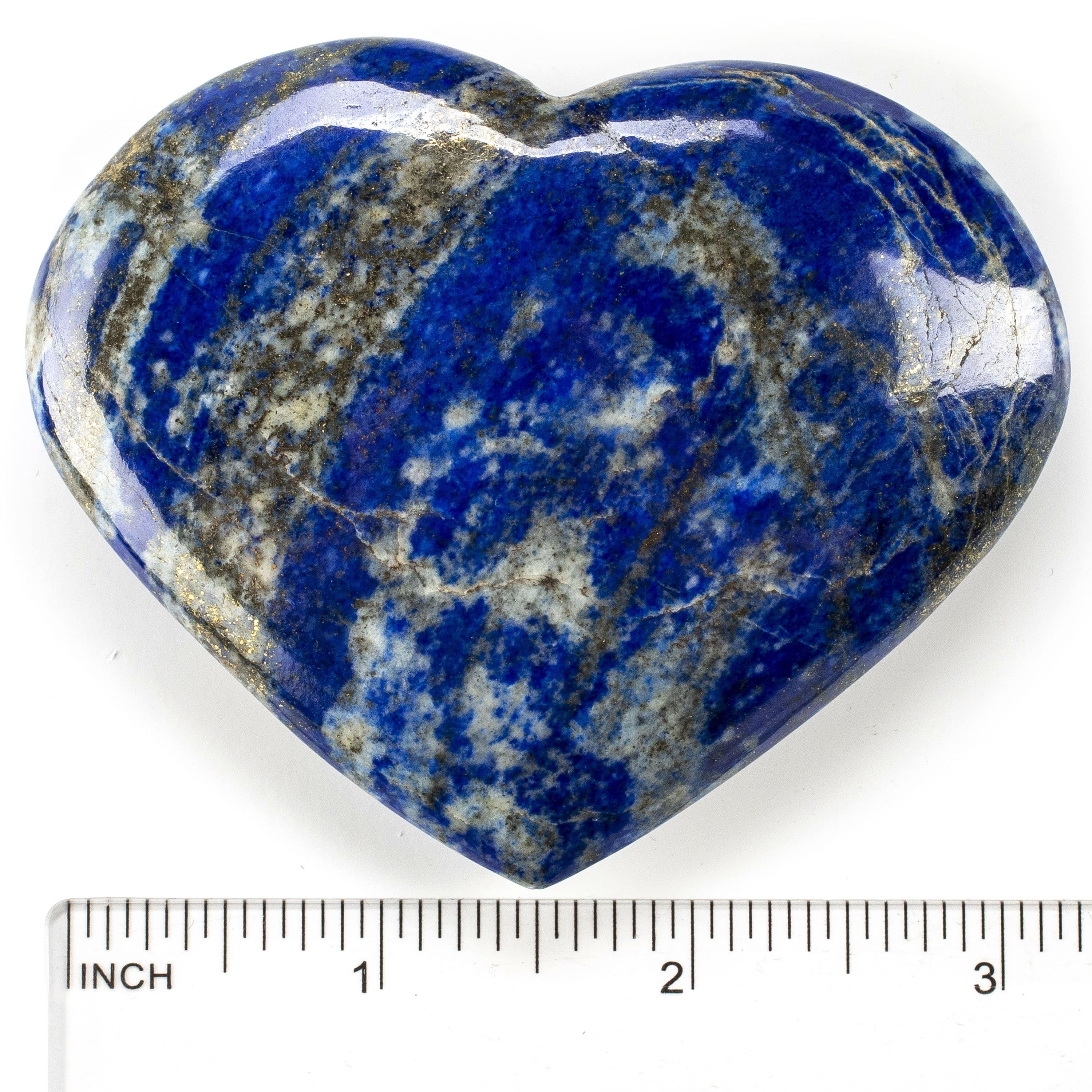 Kalifano Lapis Rare Natural Blue Lapis Lazuli Polished Heart Carving from Afghanistan - 140 g LPS350.001