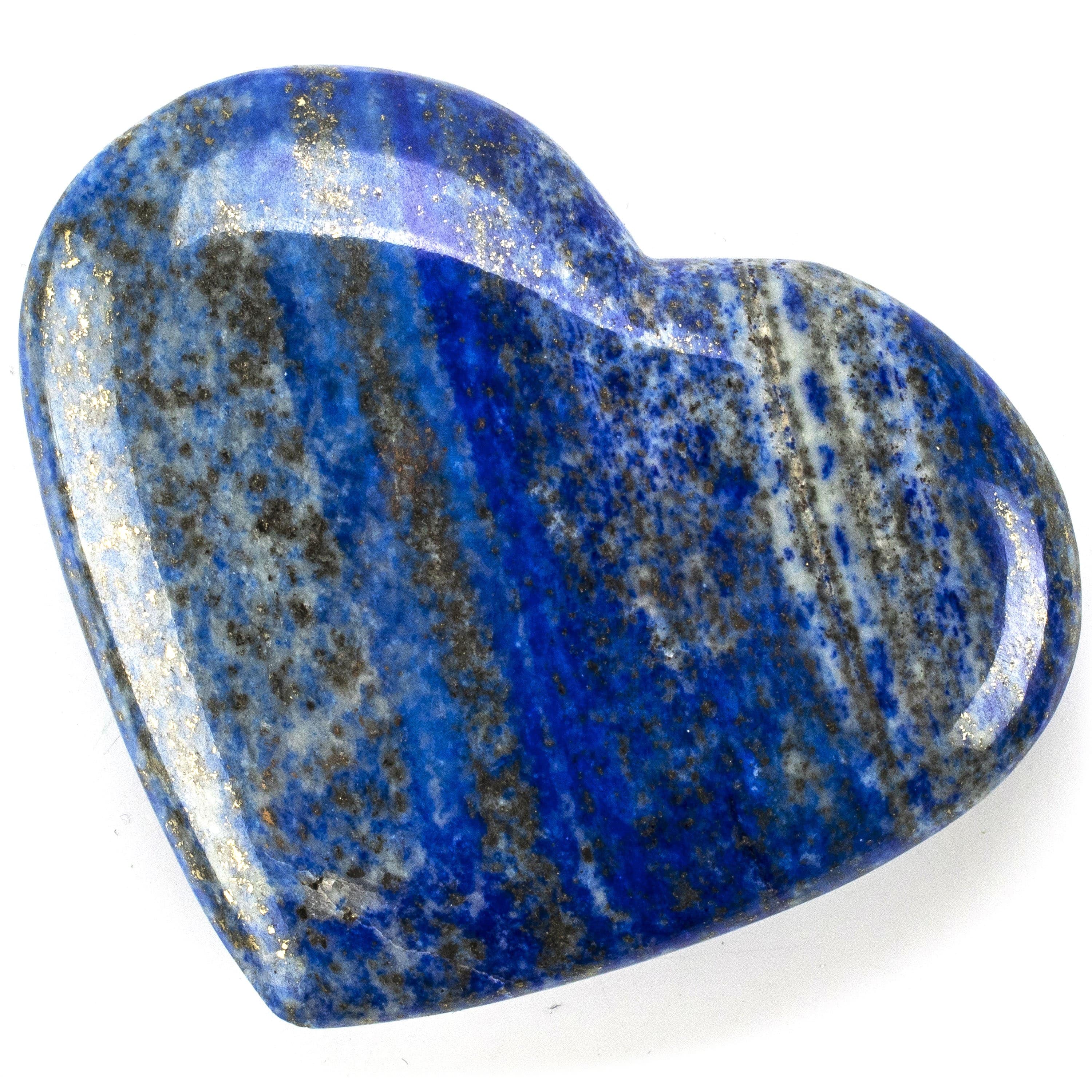 Kalifano Lapis Rare Natural Blue Lapis Lazuli Polished Heart Carving from Afghanistan - 140 g LPS350.001