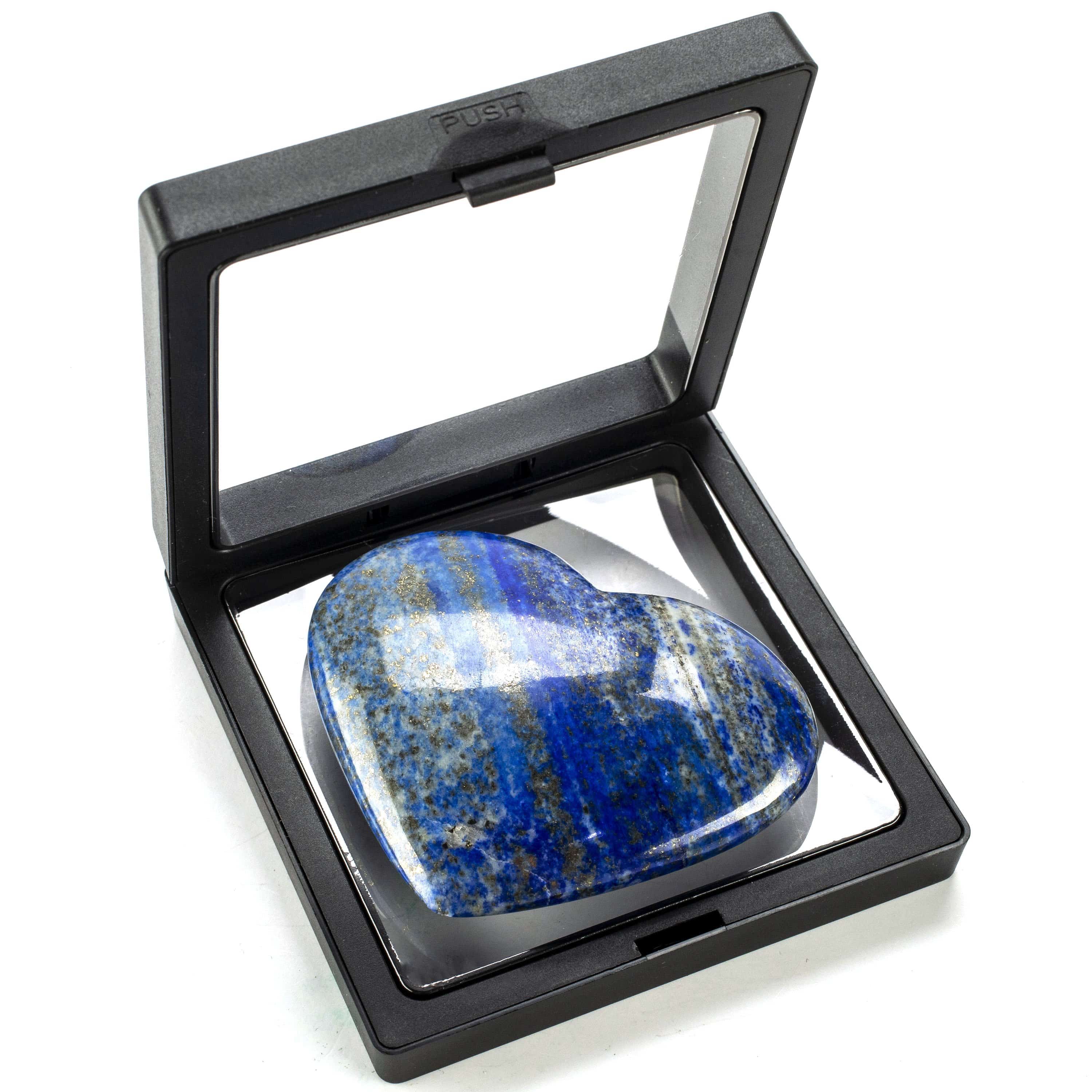Kalifano Lapis Rare Natural Blue Lapis Lazuli Polished Heart Carving from Afghanistan - 140 g LPS350.001