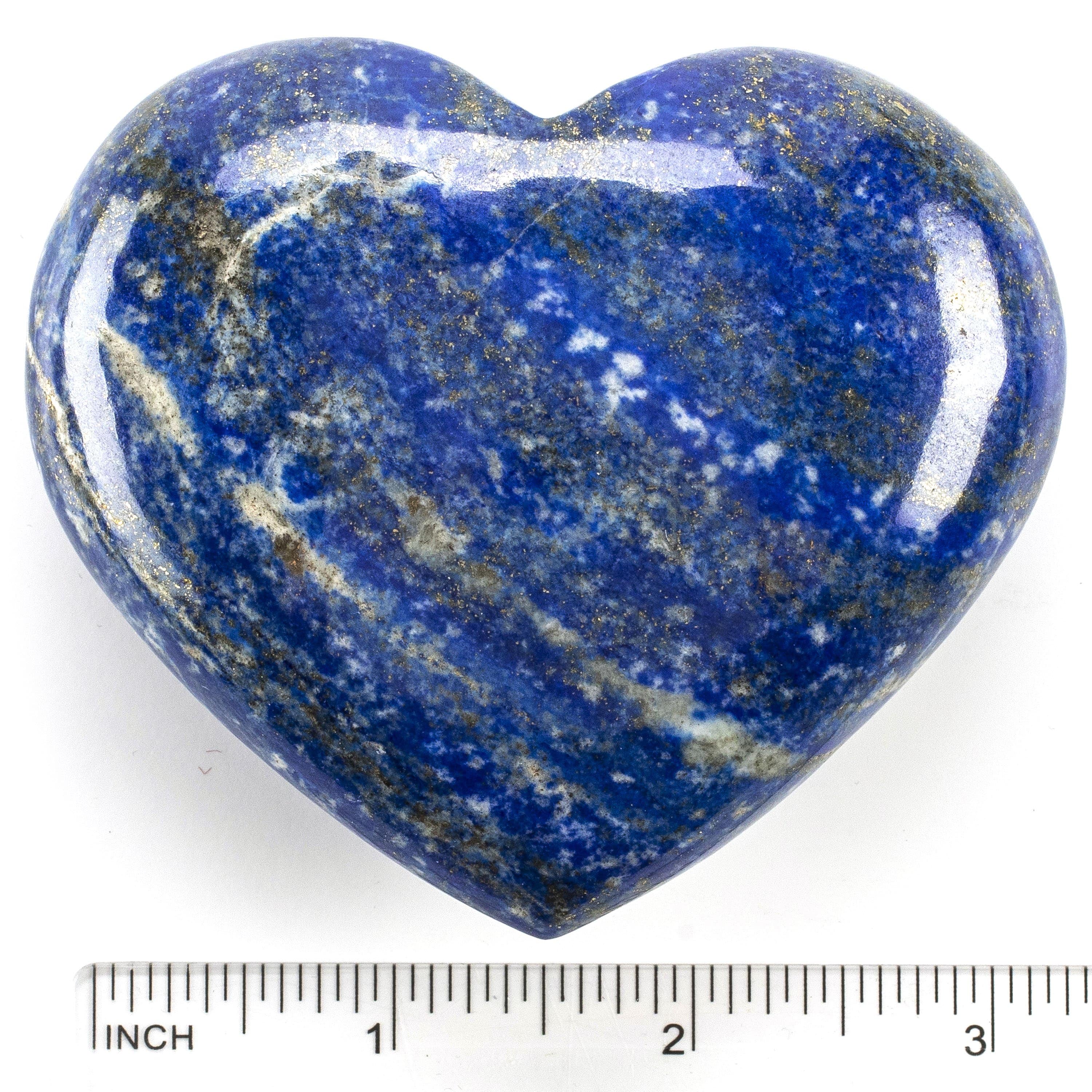 Kalifano Lapis Rare Natural Blue Lapis Lazuli Polished Heart Carving from Afghanistan - 295 g / 0.7 lbs LPS600.010