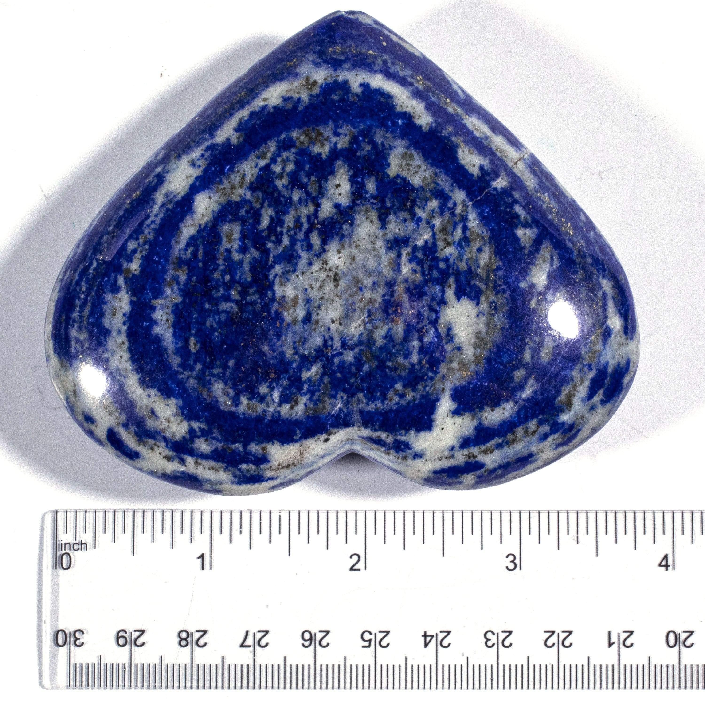 Kalifano Lapis Rare Natural Blue Lapis Lazuli Polished Heart Carving from Afghanistan - 300 g / 0.7 lbs LPS600.006