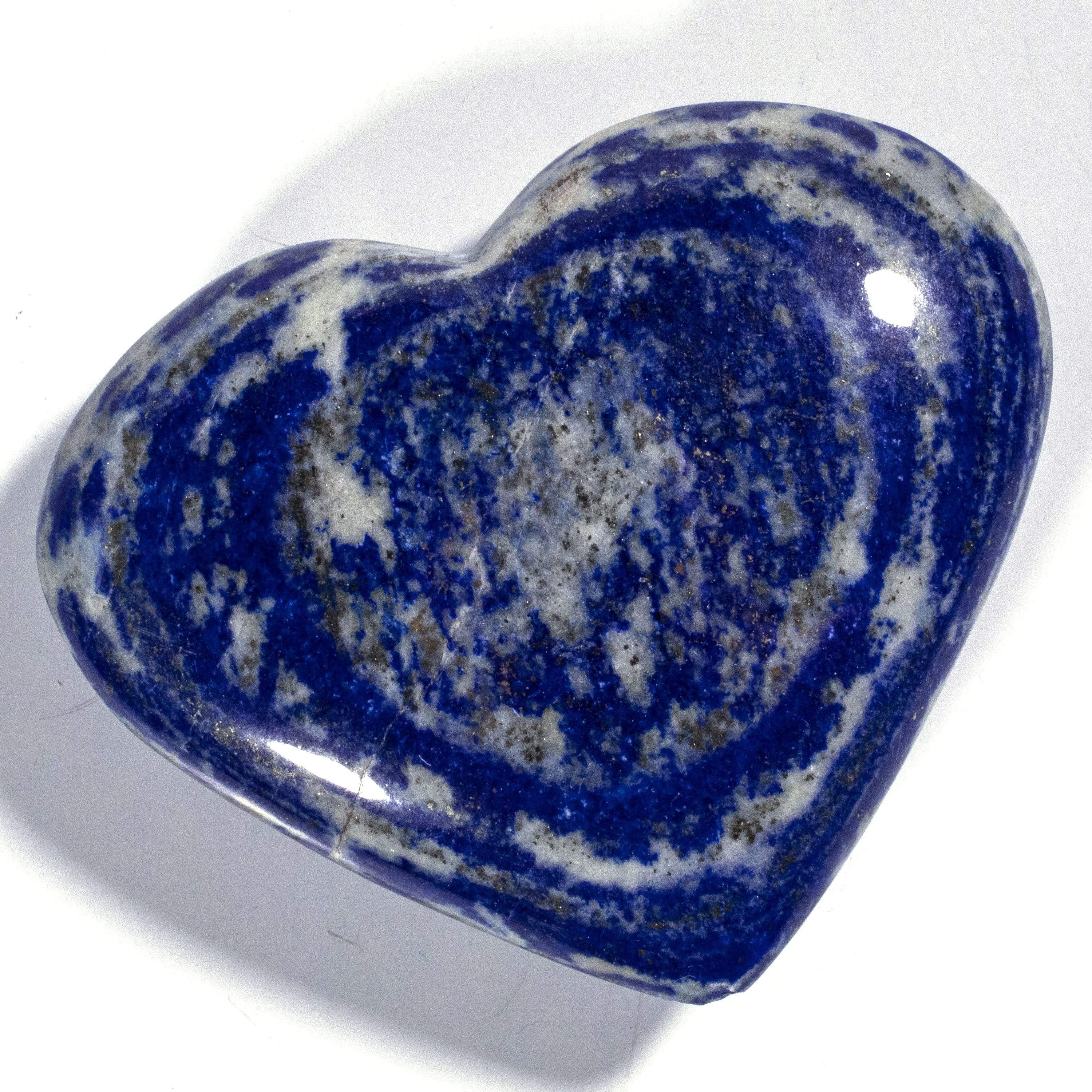 Kalifano Lapis Rare Natural Blue Lapis Lazuli Polished Heart Carving from Afghanistan - 300 g / 0.7 lbs LPS600.006