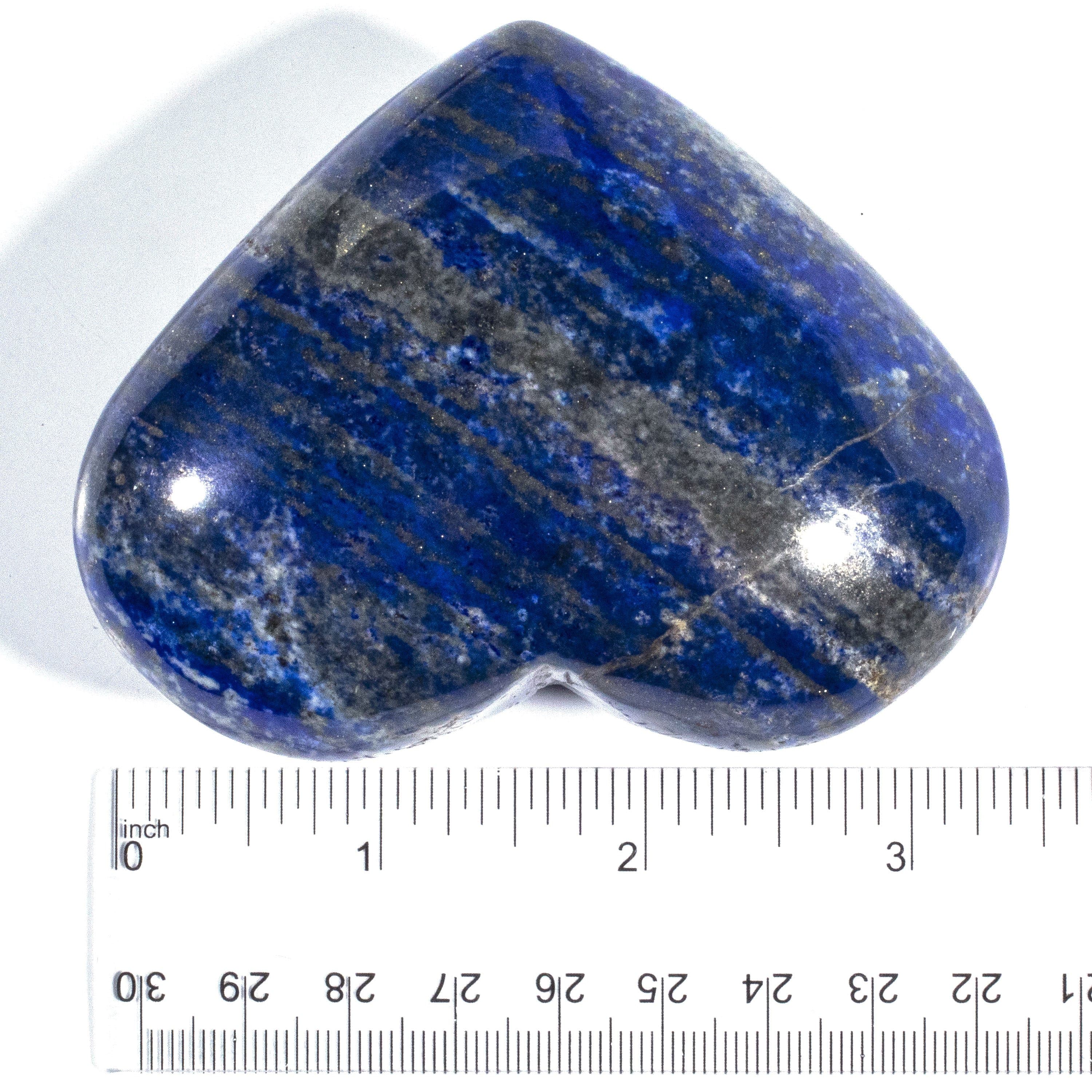 Kalifano Lapis Rare Natural Blue Lapis Lazuli Polished Heart Carving from Afghanistan - 315 g / 0.7 lbs LPS750.001