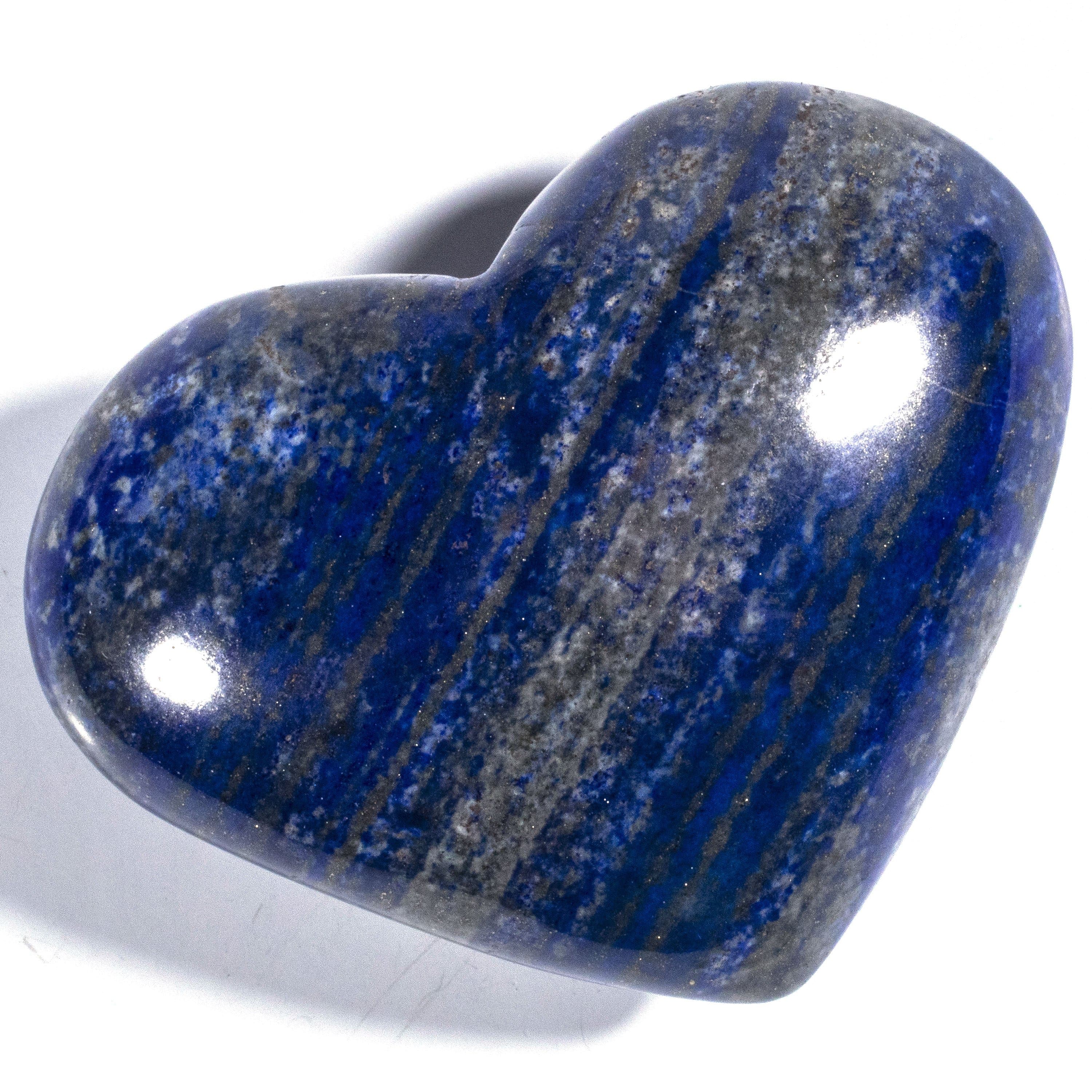 Kalifano Lapis Rare Natural Blue Lapis Lazuli Polished Heart Carving from Afghanistan - 315 g / 0.7 lbs LPS750.001