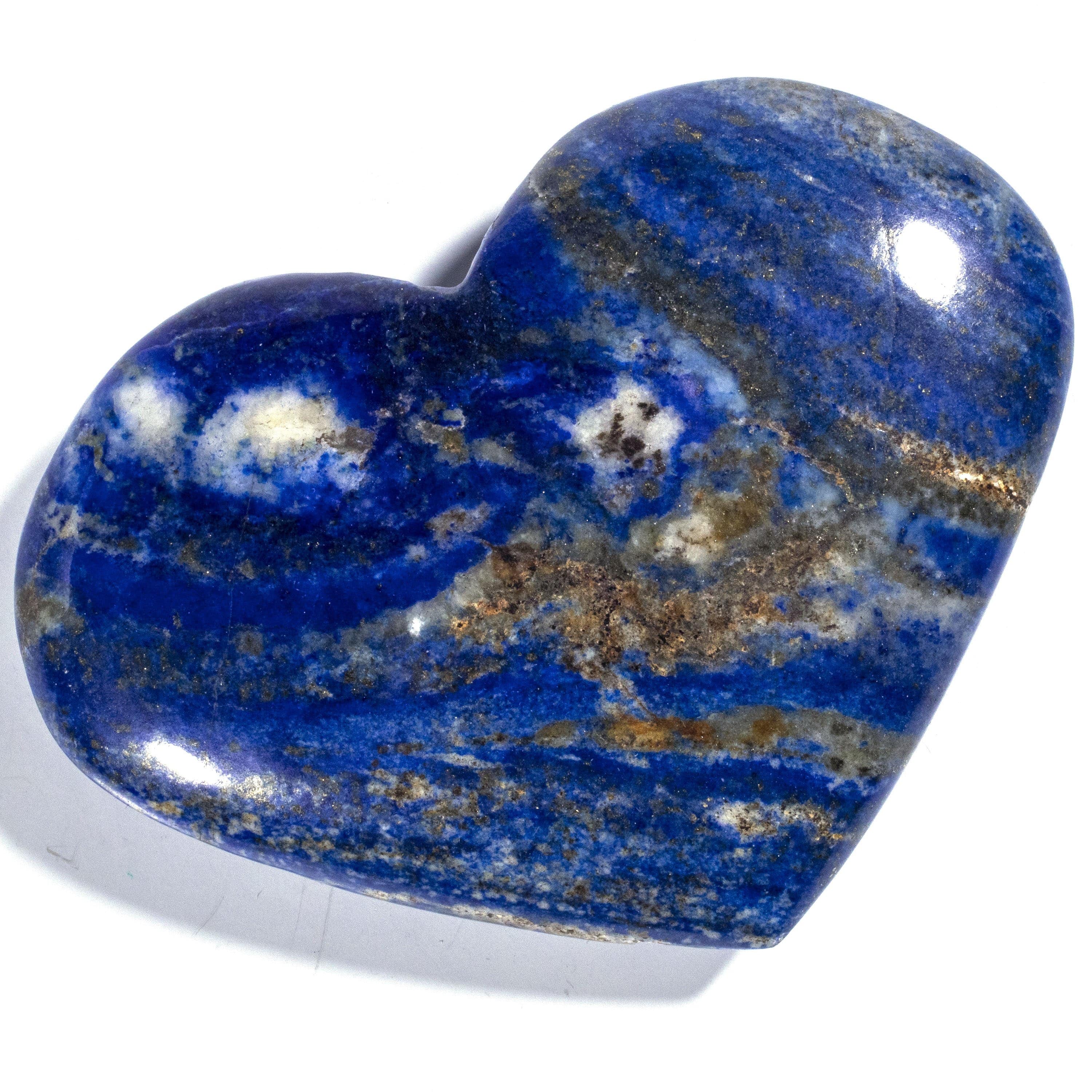 Kalifano Lapis Rare Natural Blue Lapis Lazuli Polished Heart Carving from Afghanistan - 340 g / 0.7 lbs LPS700.005