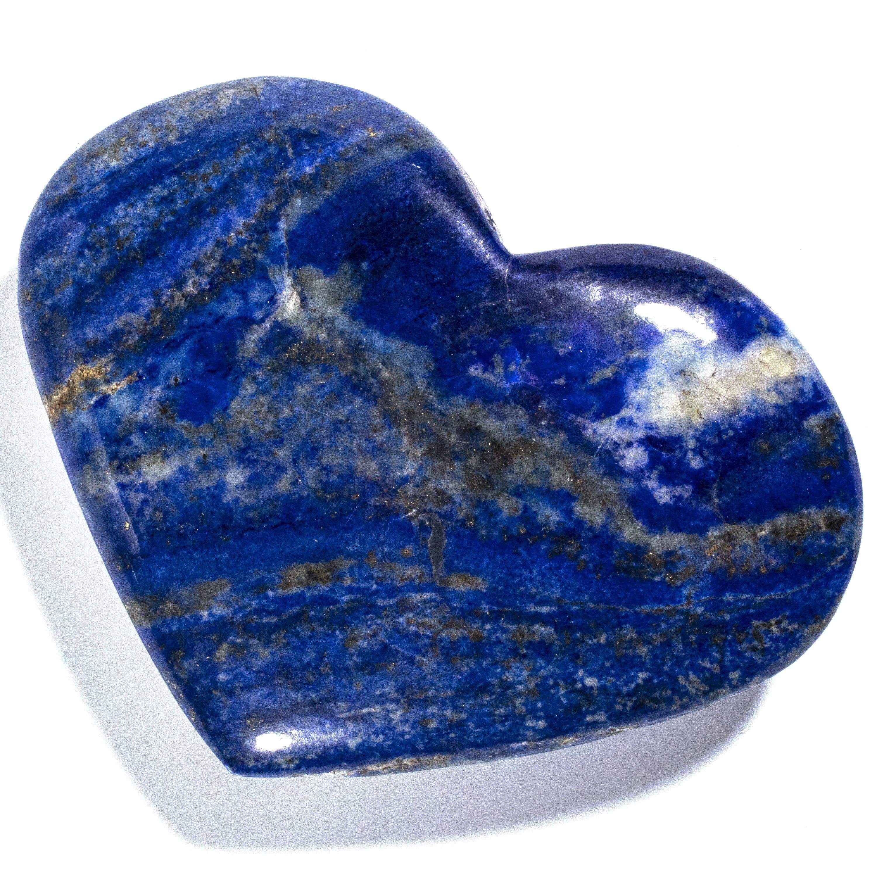 Kalifano Lapis Rare Natural Blue Lapis Lazuli Polished Heart Carving from Afghanistan - 340 g / 0.7 lbs LPS700.005