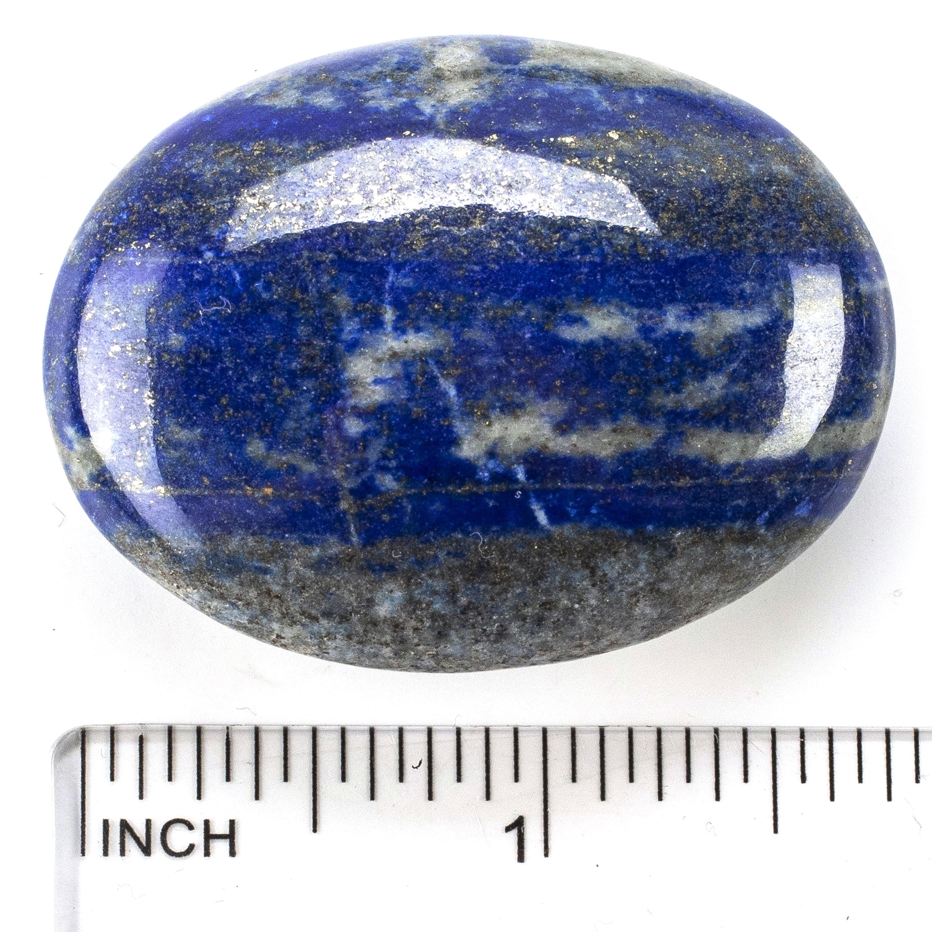 Kalifano Lapis Rare Natural Blue Lapis Lazuli Polished Palm Stone Carving from Afghanistan - 30 g LPS100.001