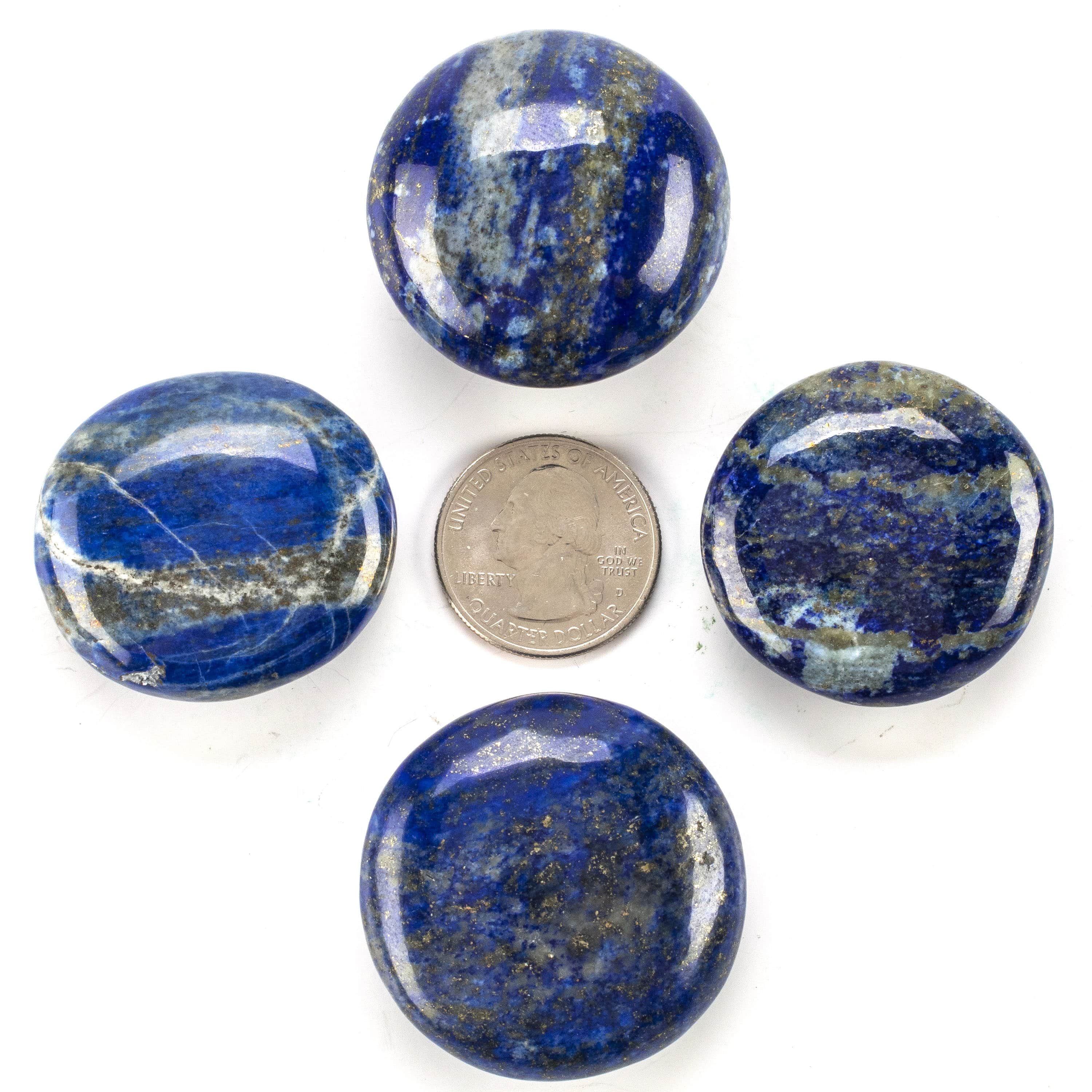 Kalifano Lapis Rare Natural Blue Lapis Lazuli Polished Palm Stone Carving from Afghanistan - 31 g LPS100.003