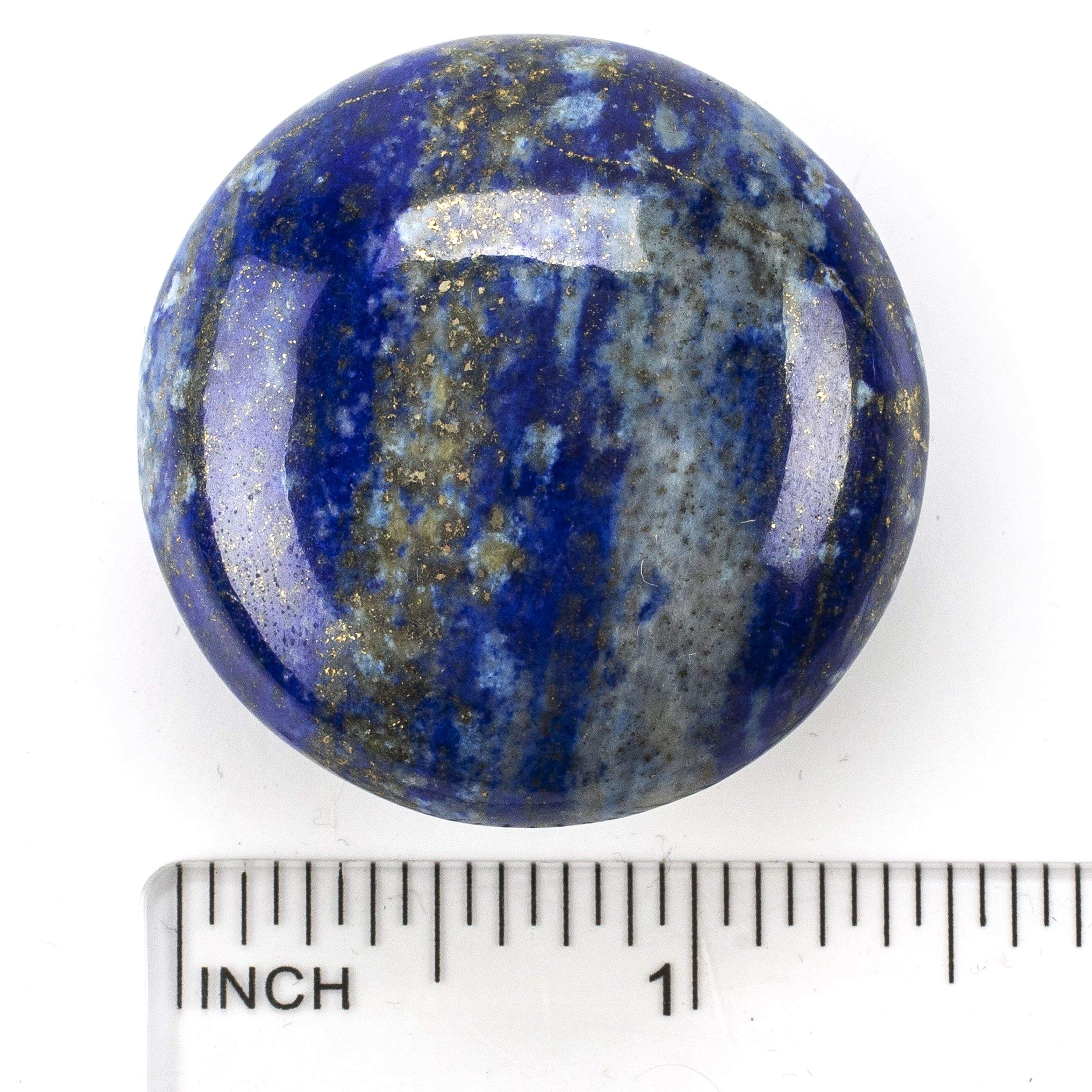 Kalifano Lapis Rare Natural Blue Lapis Lazuli Polished Palm Stone Carving from Afghanistan - 31 g LPS100.003