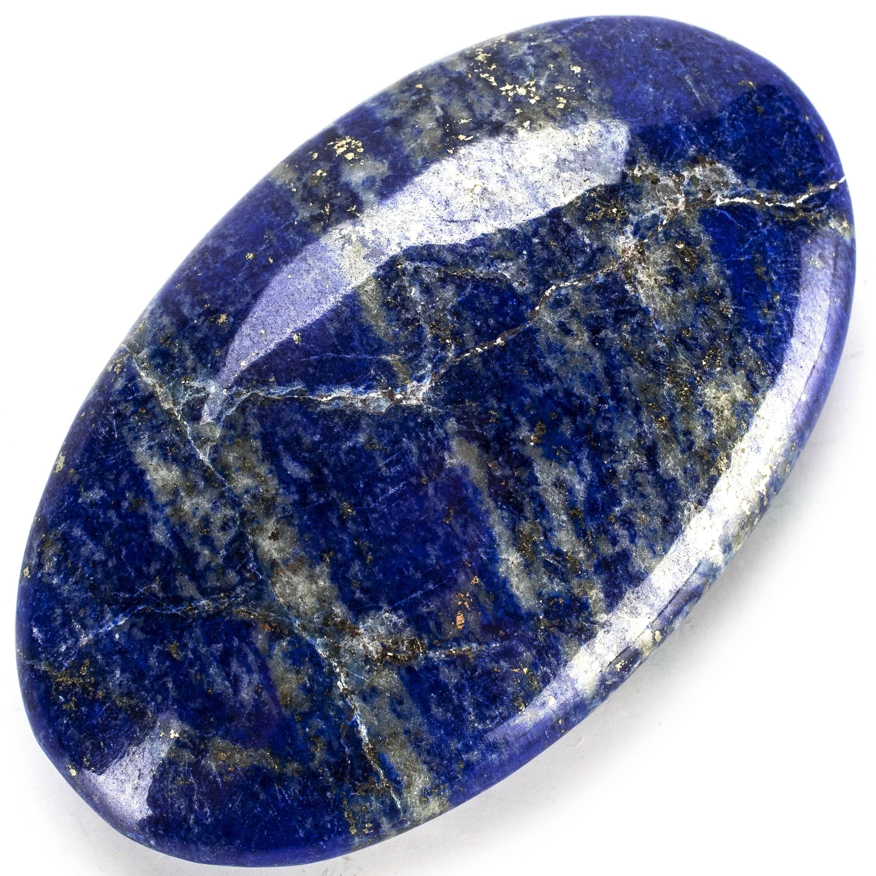 Kalifano Lapis Rare Natural Blue Lapis Lazuli Polished Palm Stone Carving from Afghanistan - 45 g LPS150.001