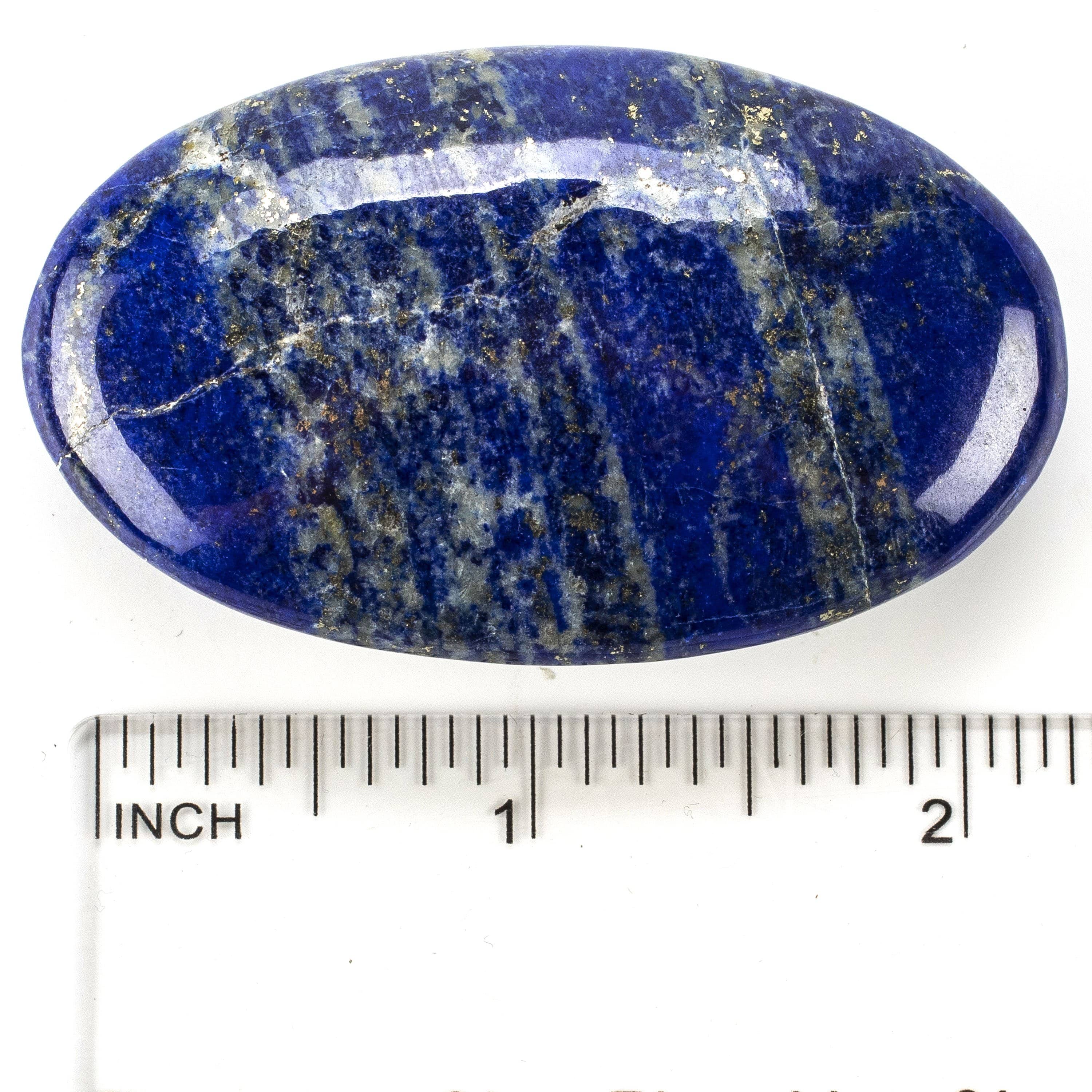 Kalifano Lapis Rare Natural Blue Lapis Lazuli Polished Palm Stone Carving from Afghanistan - 45 g LPS150.001