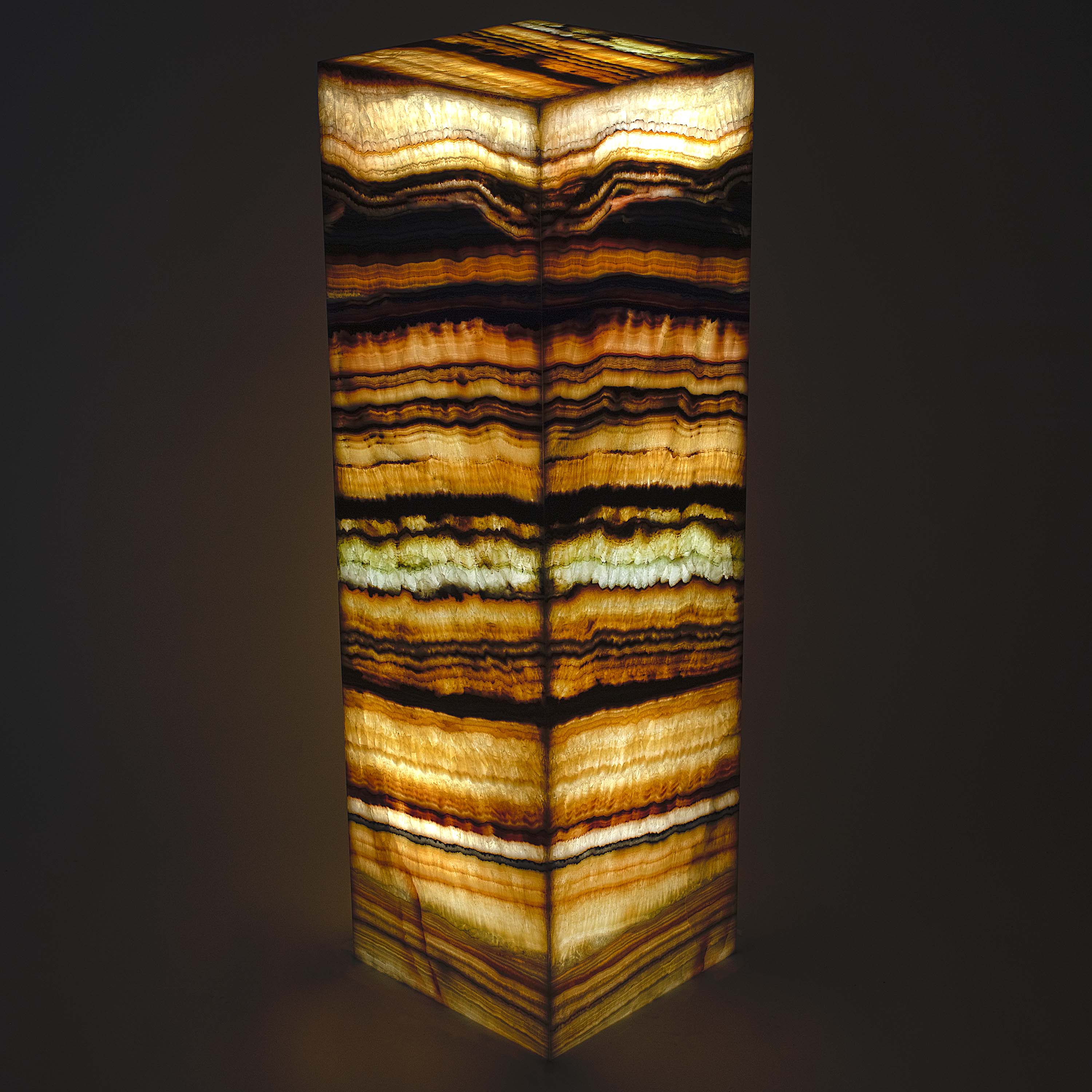 Kalifano Light Towers Natural Multi Aqua Onyx Lamp Light Tower from Mexico - 40" tall LT10030-AQ.002